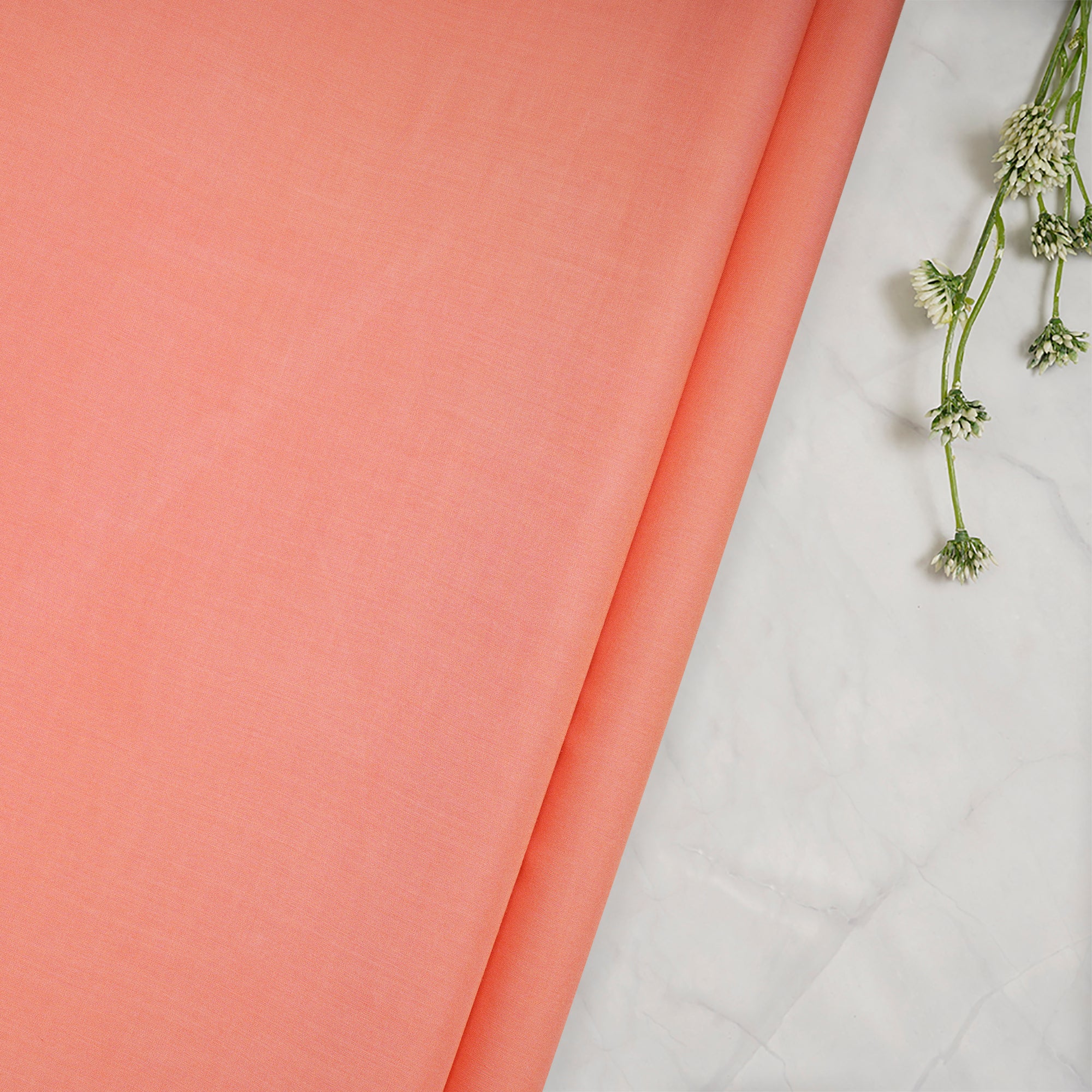 Peach Mill Dyed Plain Modal Fabric