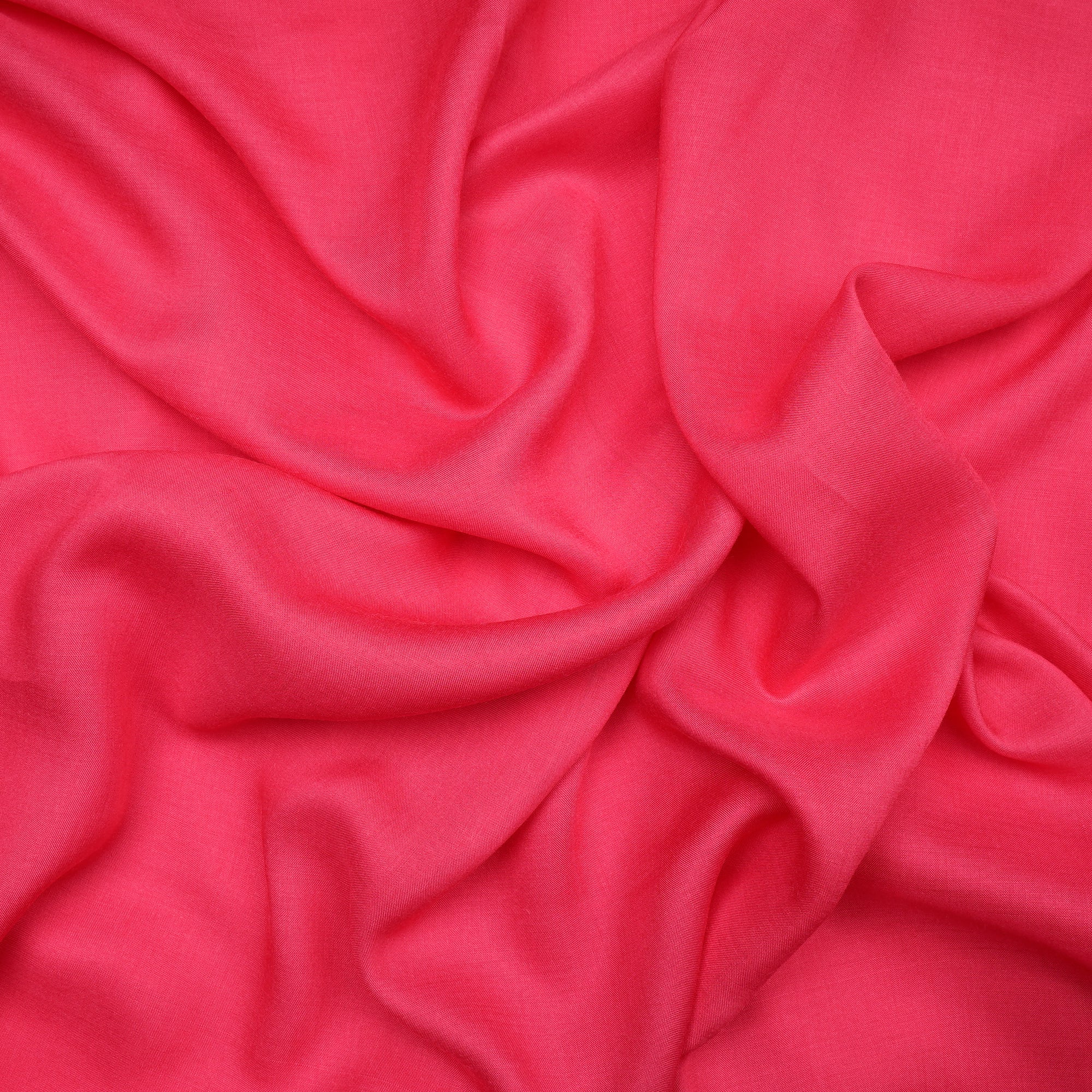 Brilliant Rose Piece Dyed Plain Modal Fabric