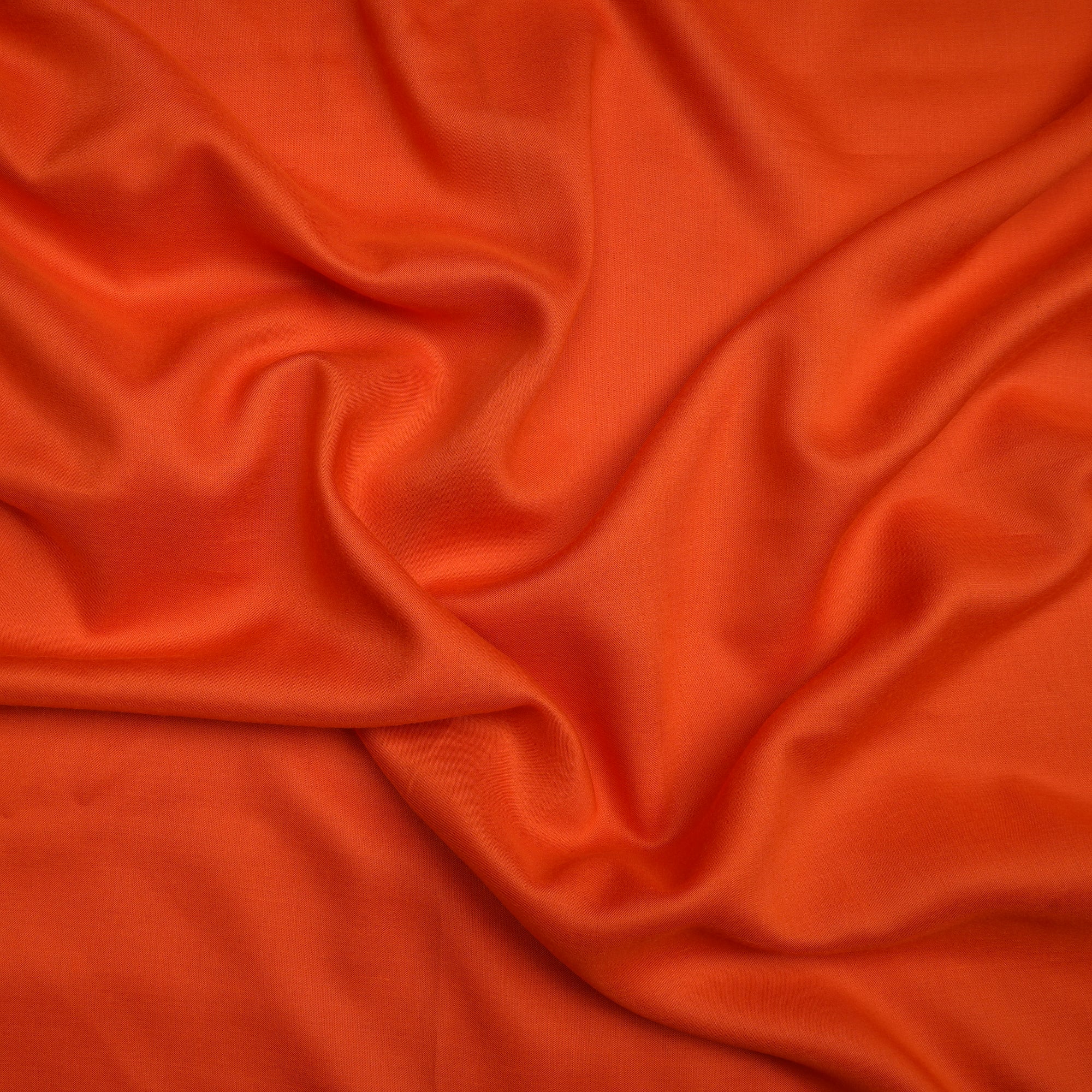 Orange Mill Dyed Plain Modal Fabric