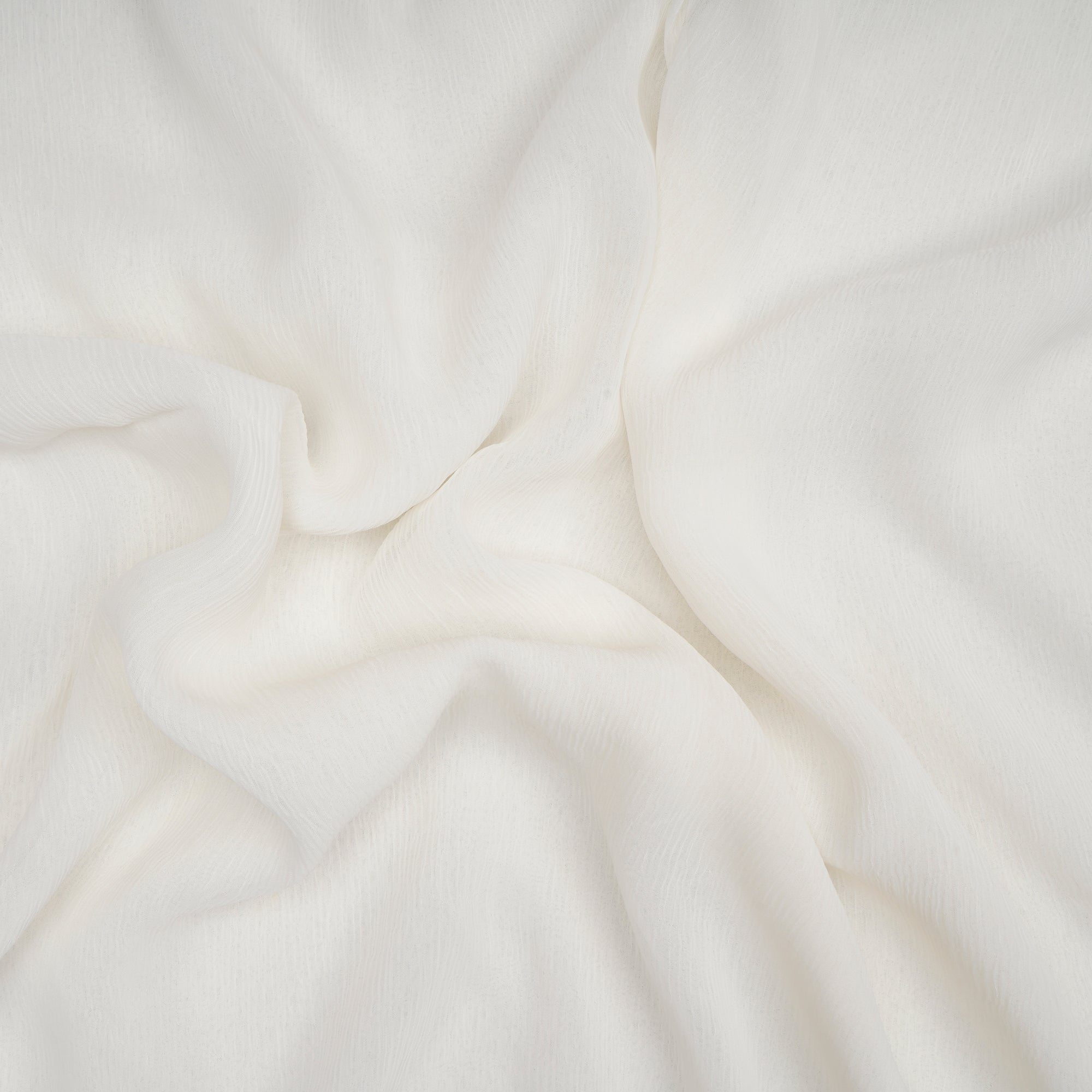 Off-White Dyeable Plain Bemberg Chiffon Fabric