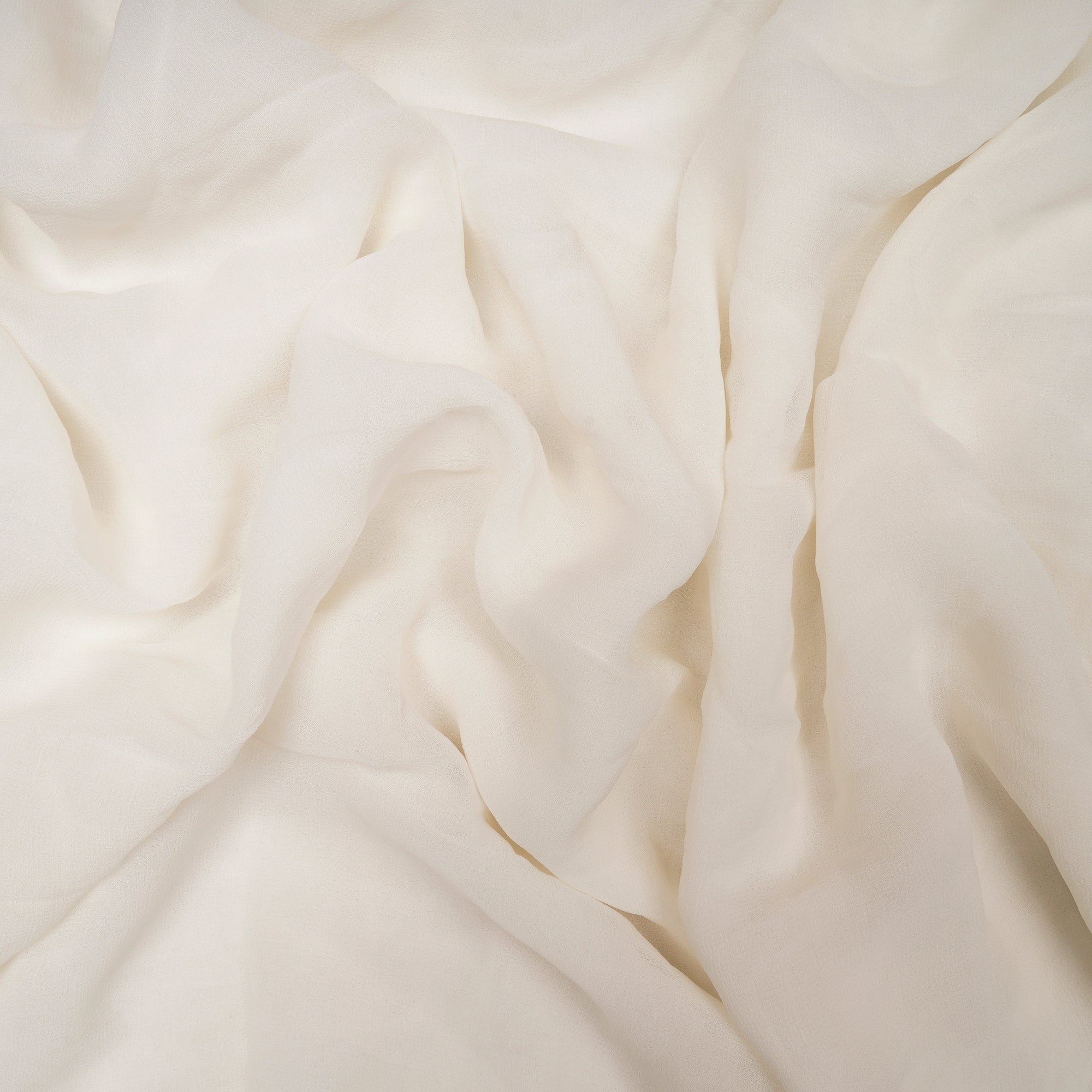 White Dyeable Plain Bemberg Georgette Fabric