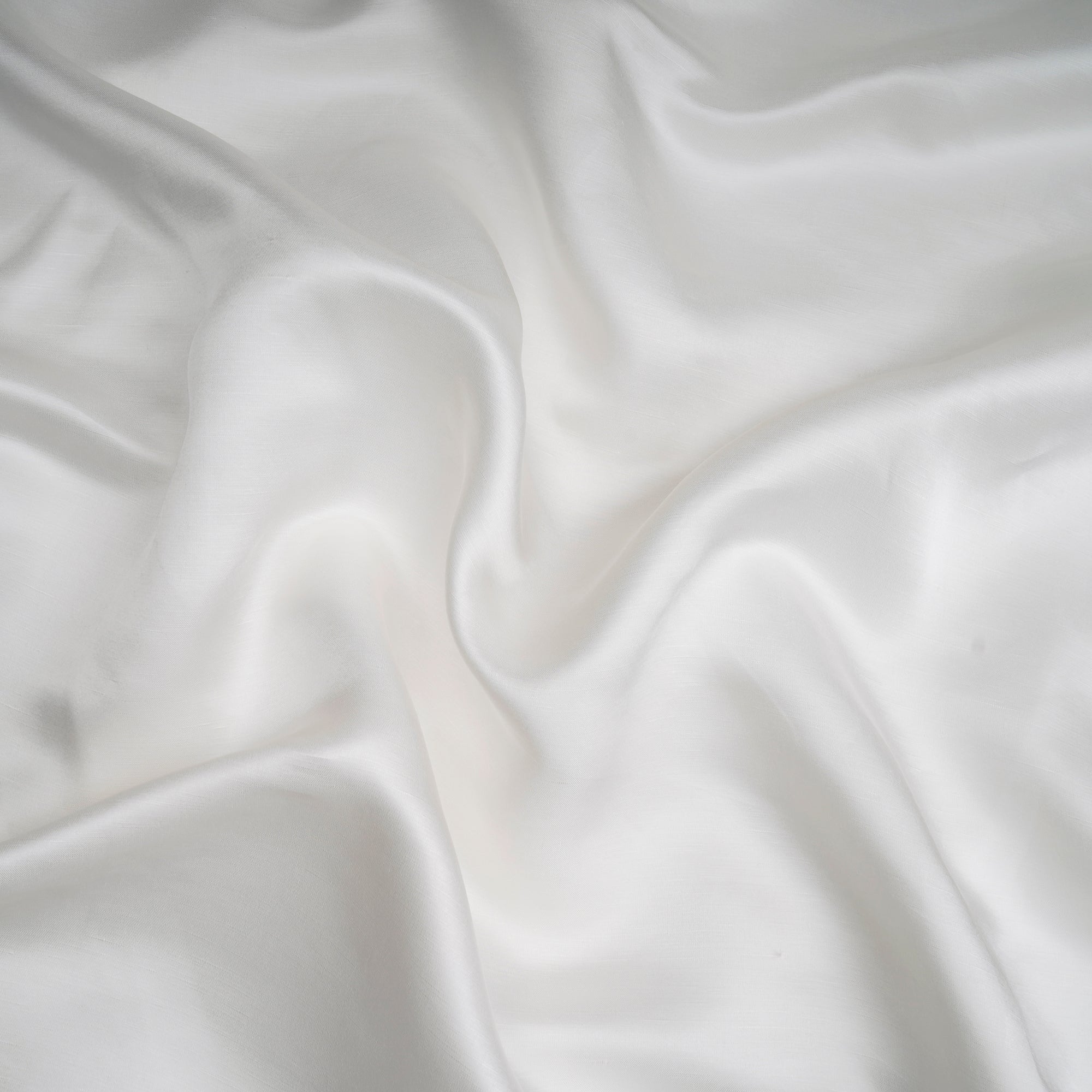 White Color Bemberg Linocel Satin Dyeable Fabric