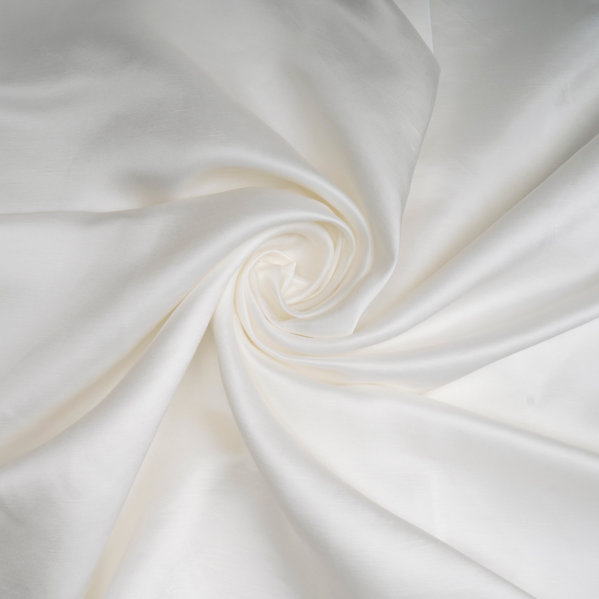 White Color Bemberg Linocel Satin Dyeable Fabric