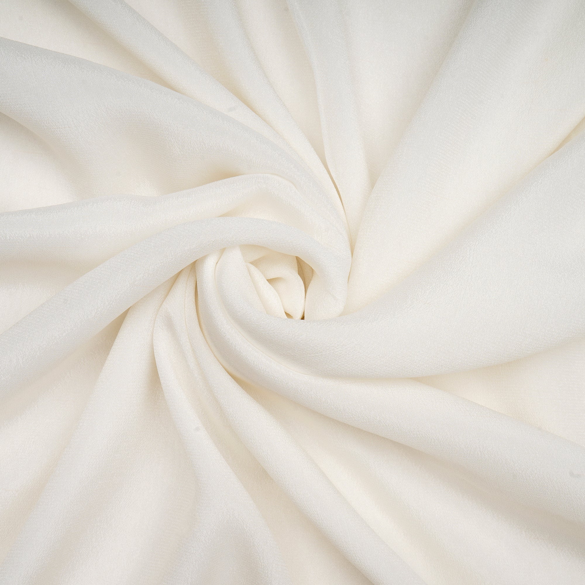 White Dyeable Plain Bemberg Crepe Fabric