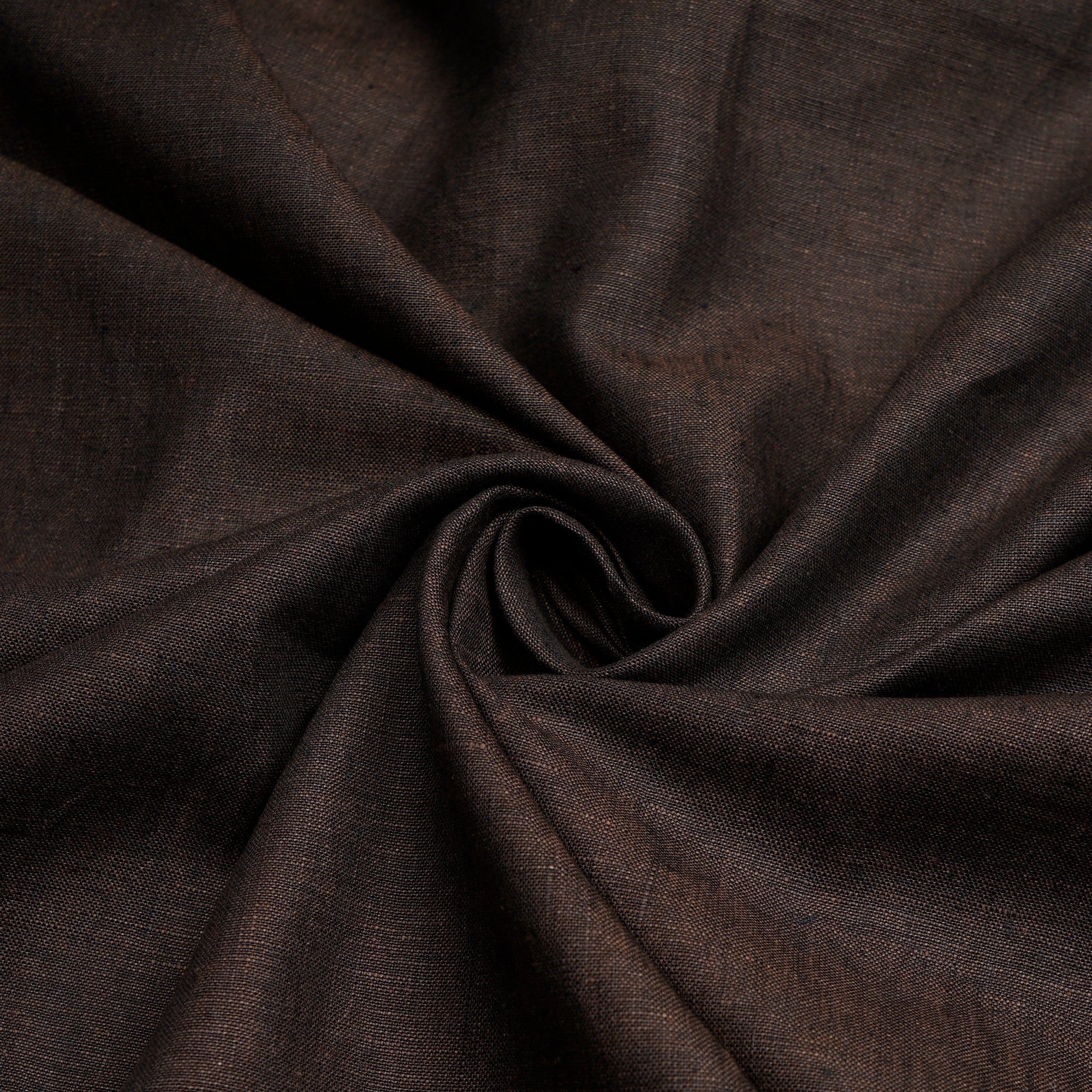 Seal Brown 25 Lee Plain Premium Suiting Chambray Linen Fabric