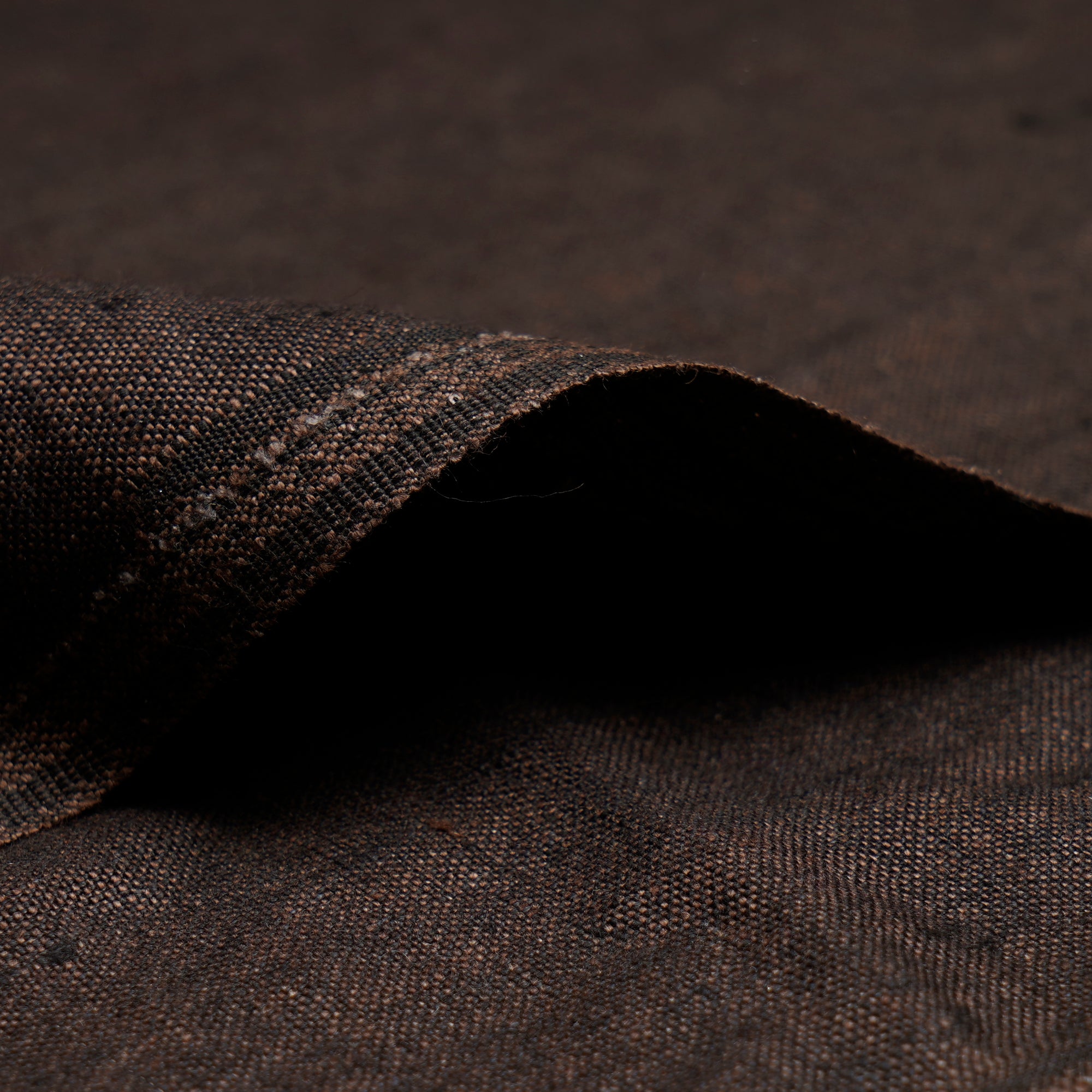 Seal Brown 25 Lee Plain Premium Suiting Chambray Linen Fabric