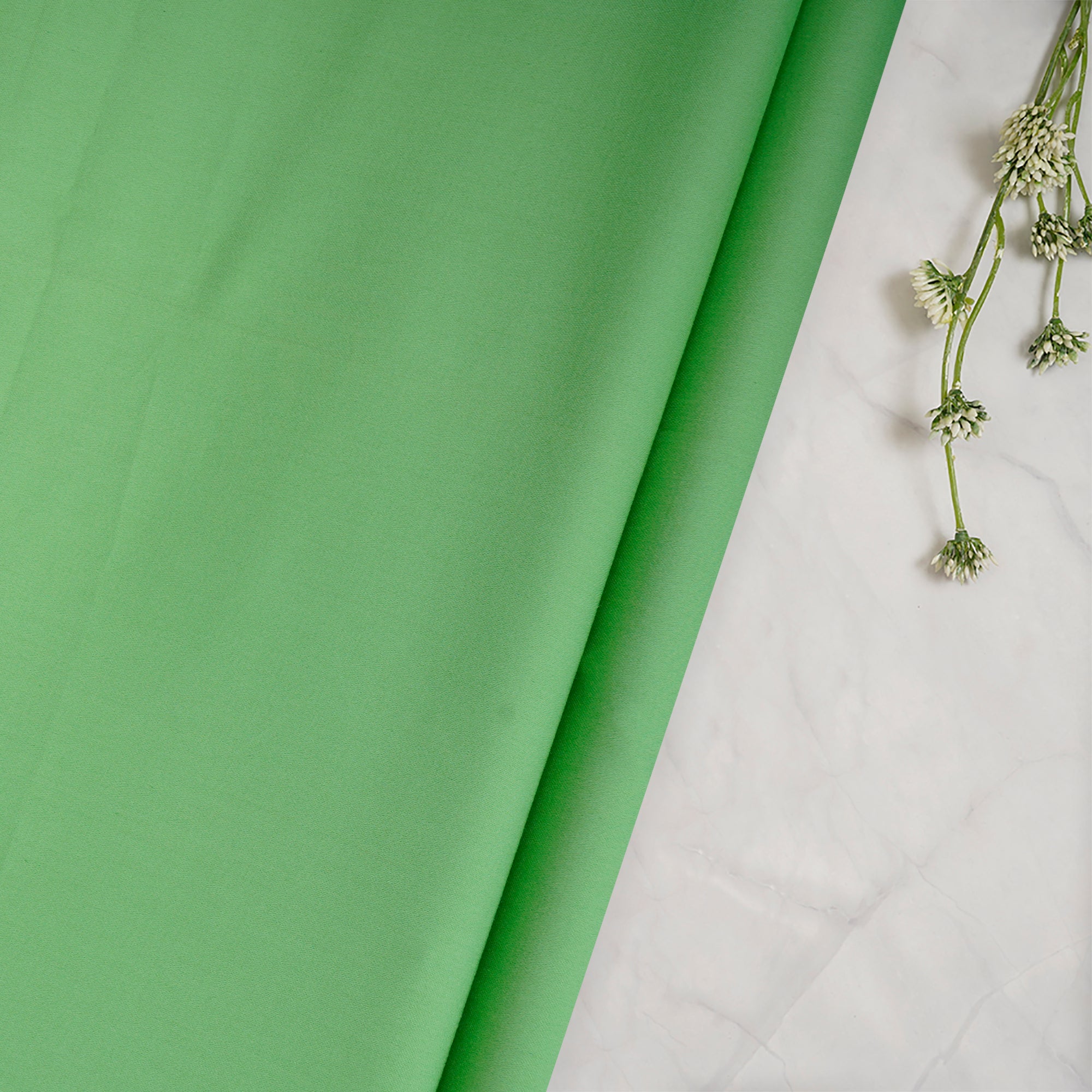 Light Green Color Cotton Satin Fabric