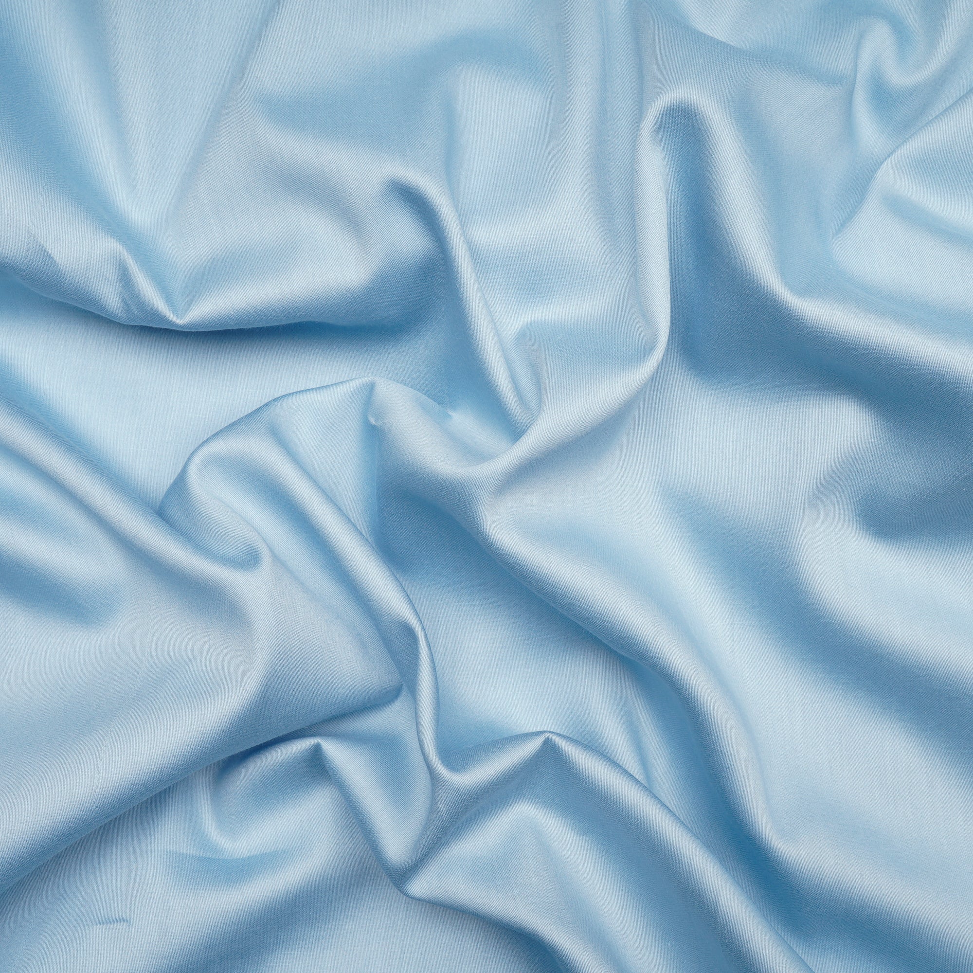 Powder Blue Piece Dyed Plain Cotton Satin Fabric