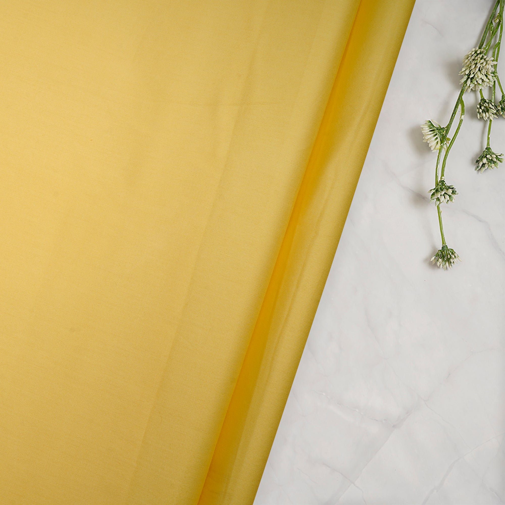 Light Yellow Piece Dyed Plain Glazed Cotton Satin Fabric