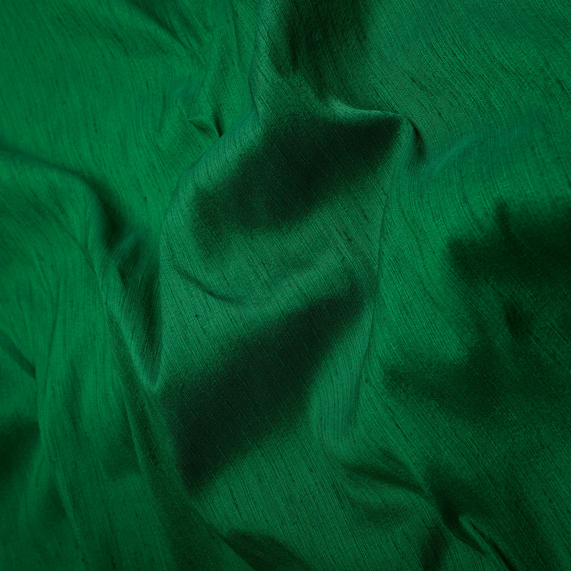 Green Color Polyester Dupion Fabric