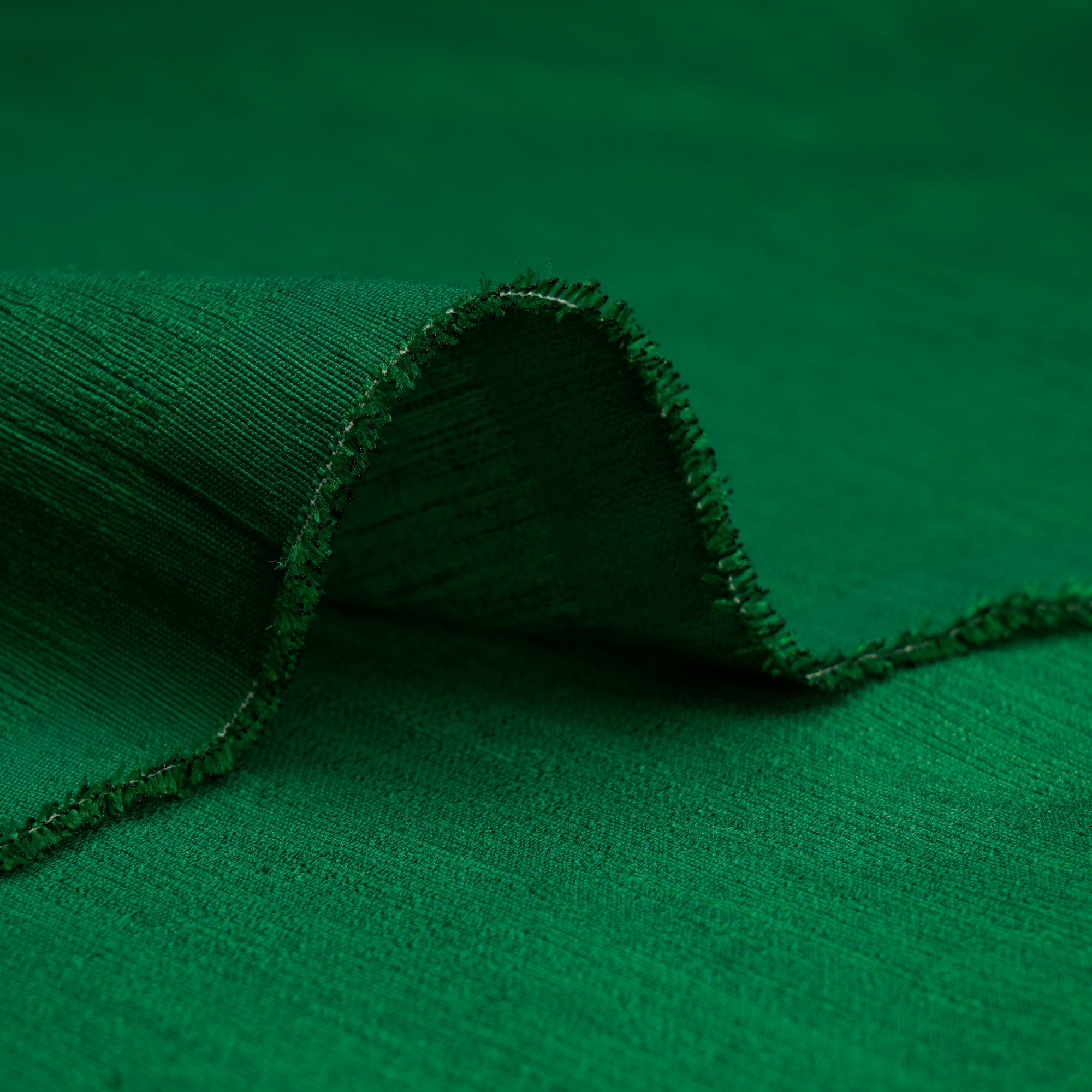 Green Color Polyester Dupion Fabric