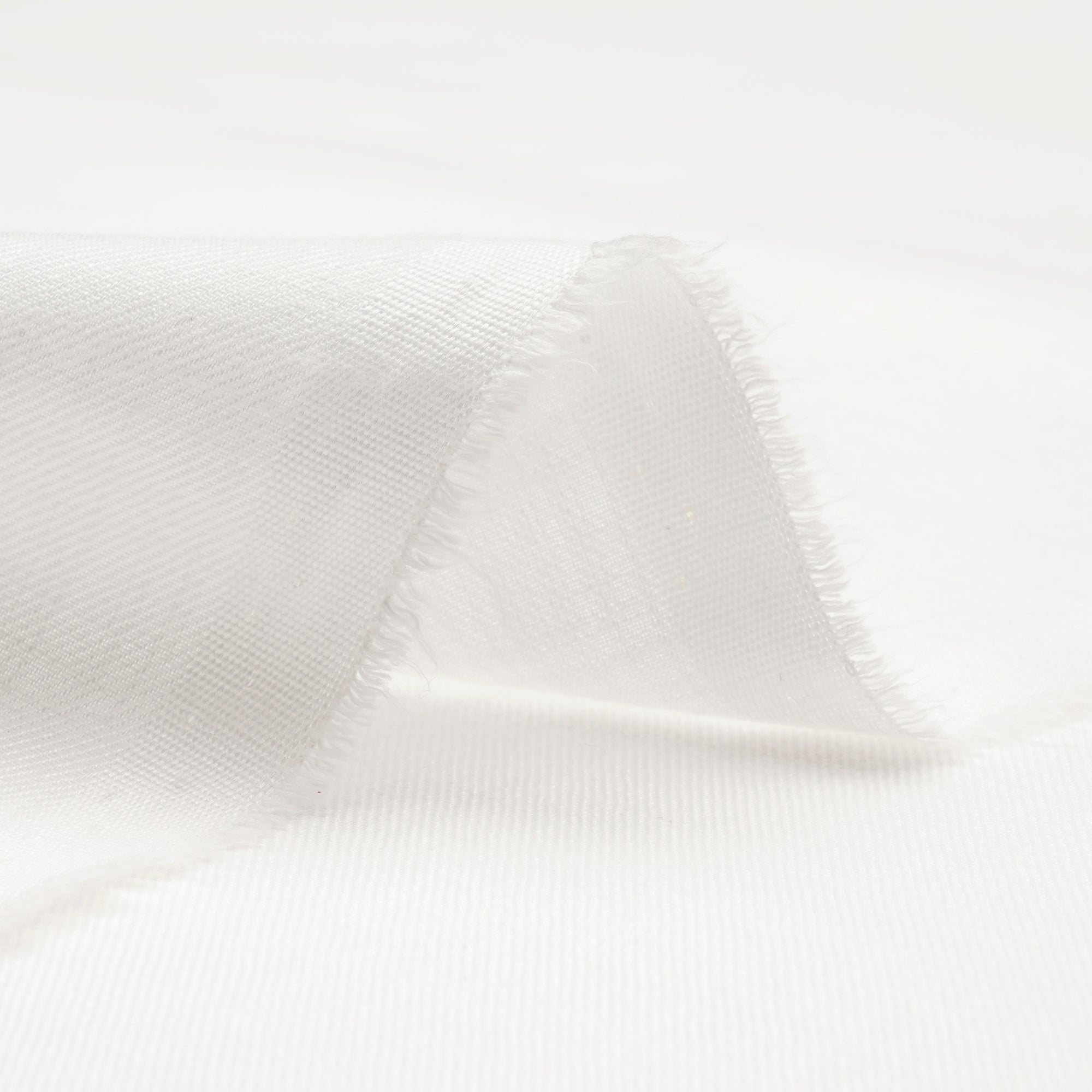 White Plain Slub Fancy Polyester Fabric
