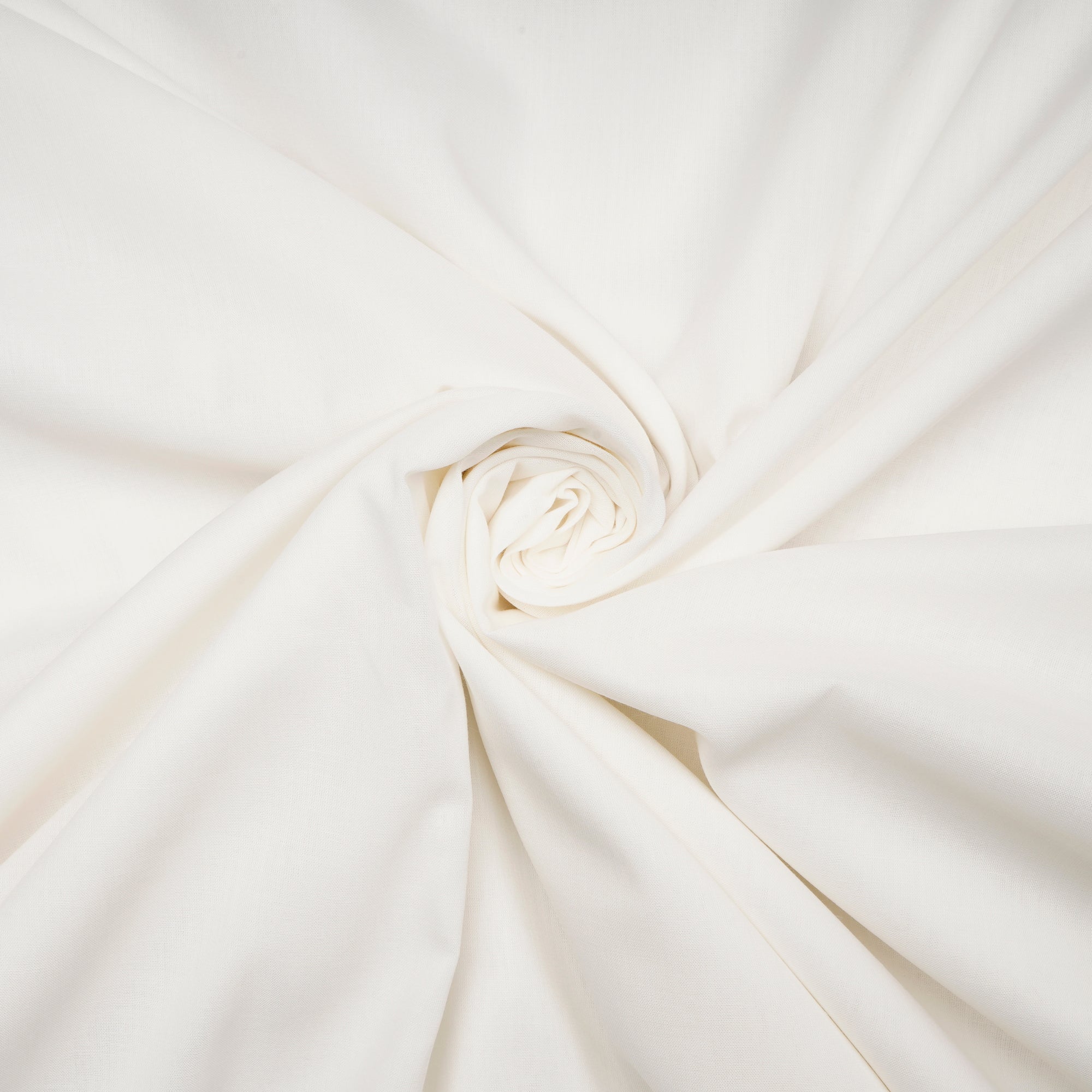 White Plain Mill Made High Twist Poly Cotton Fabric