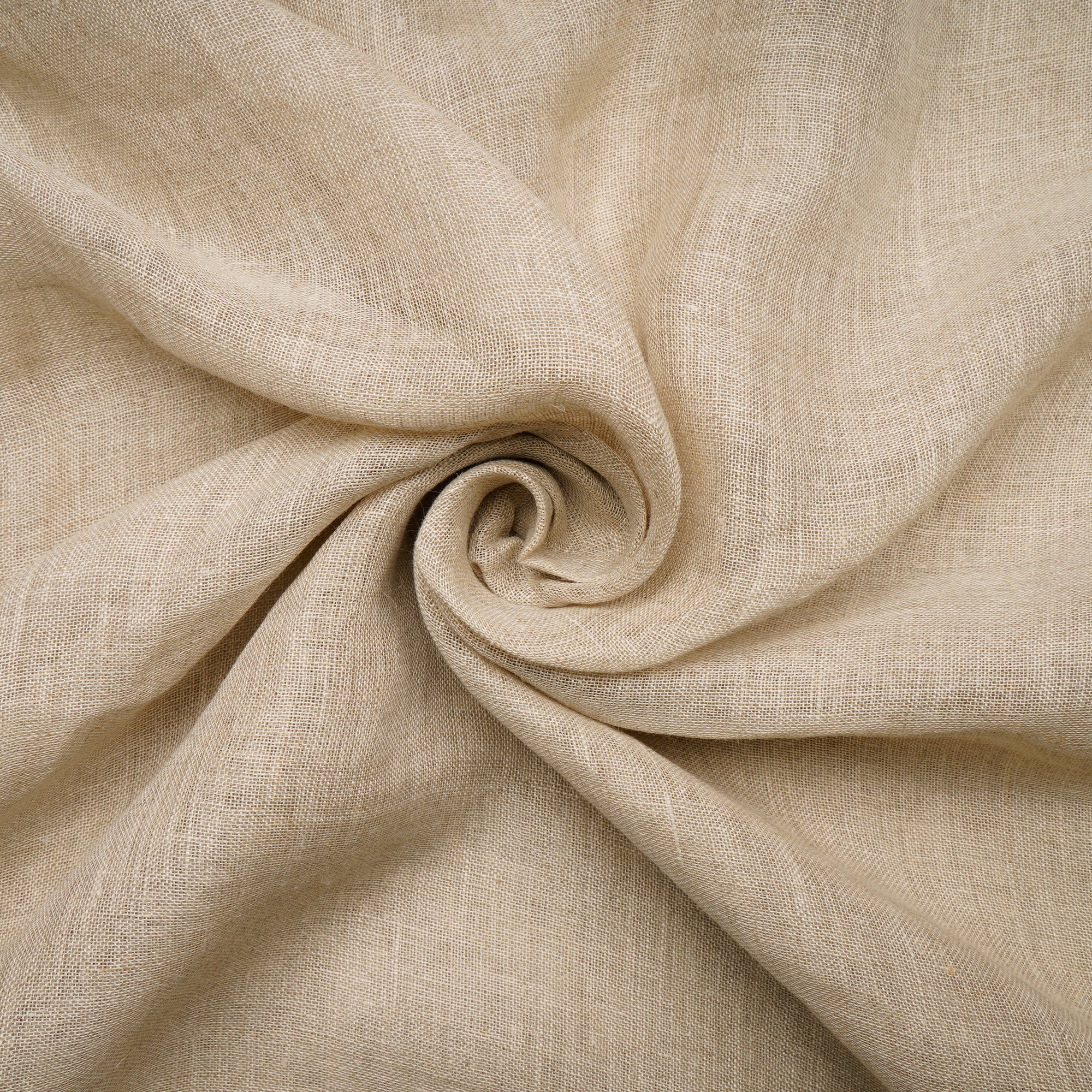 Off-White Plain Pure Linen Fabric