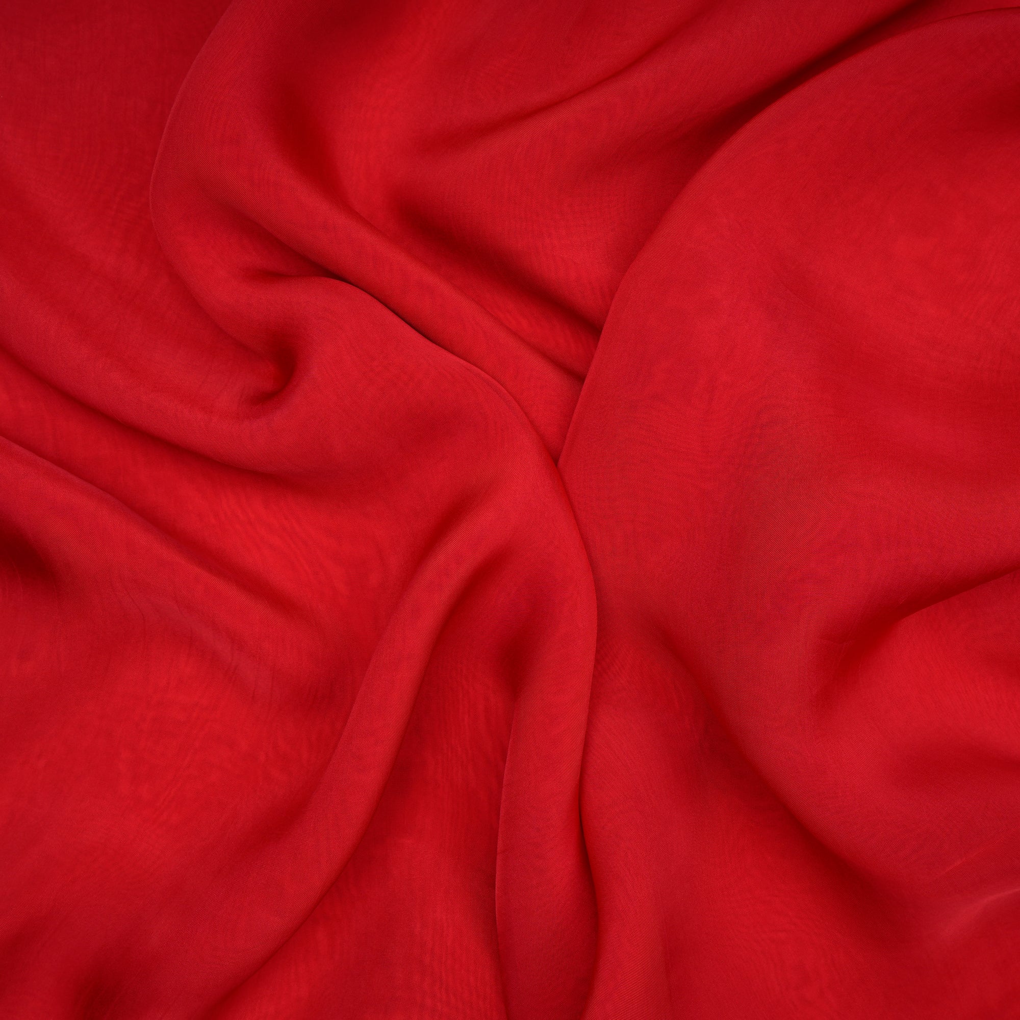 Red Piece Dyed Viscose Organza Fabric