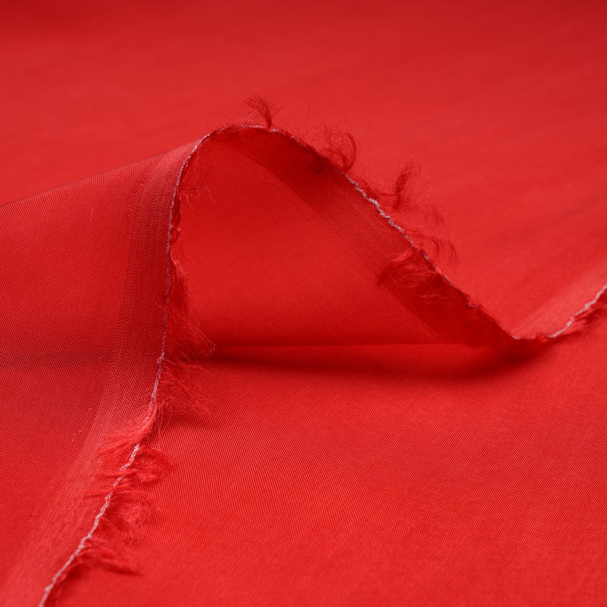 Red Piece Dyed Viscose Organza Fabric