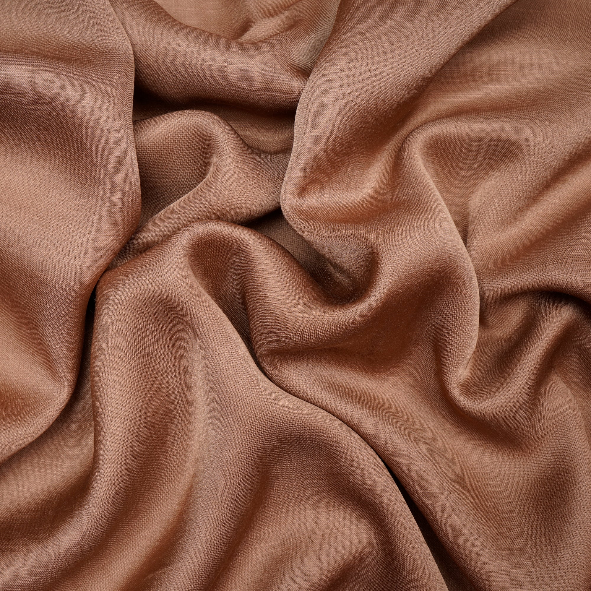 Coffee Brown Polyester Modal Satin Fabric