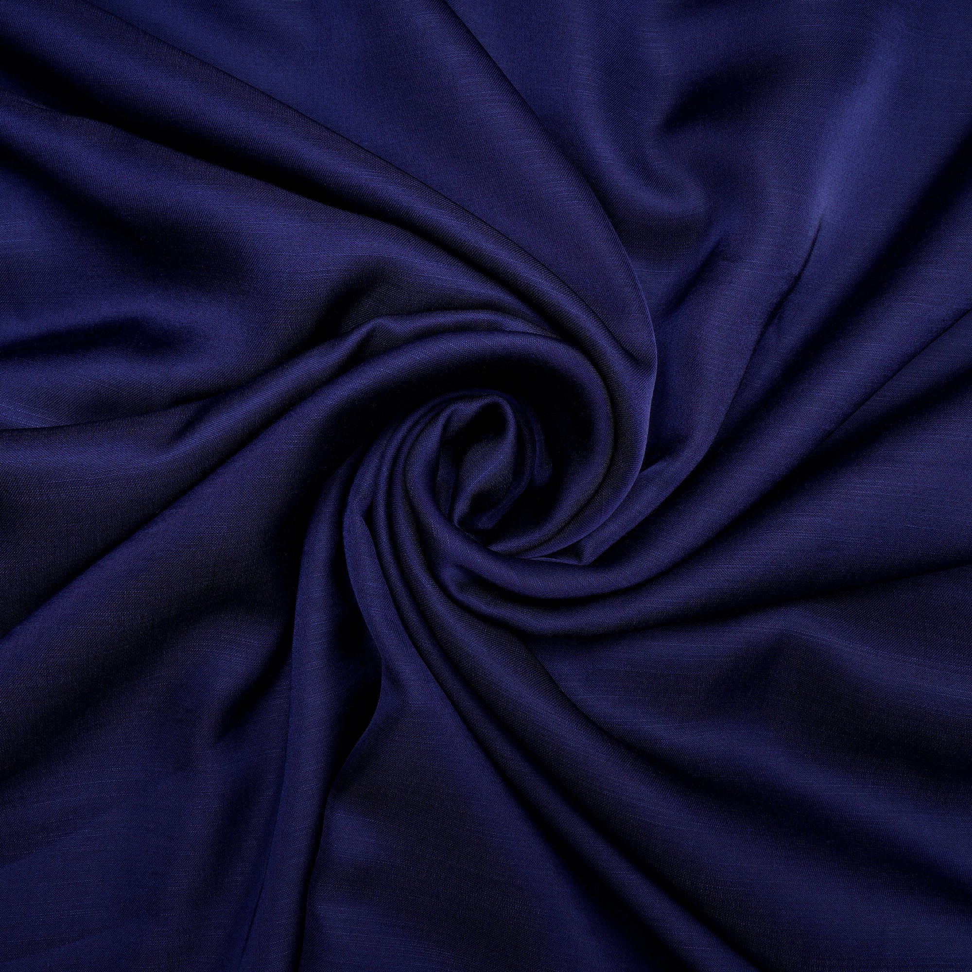 Navy Blue Polyester Modal Satin Fabric
