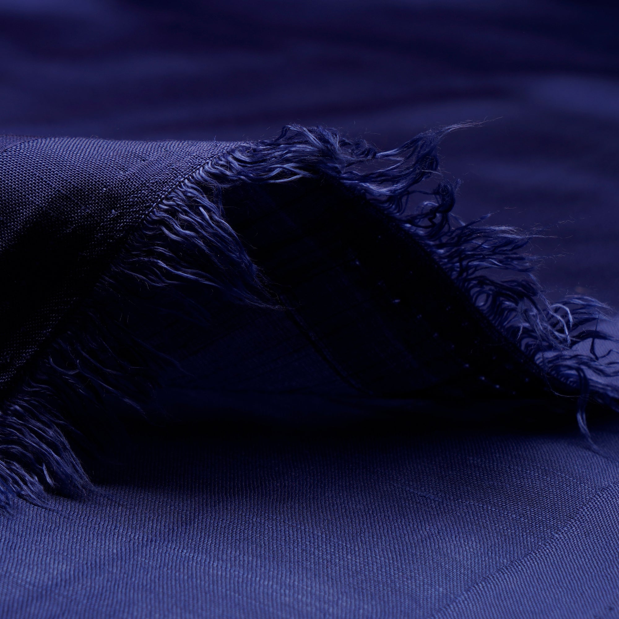 Navy Blue Polyester Modal Satin Fabric