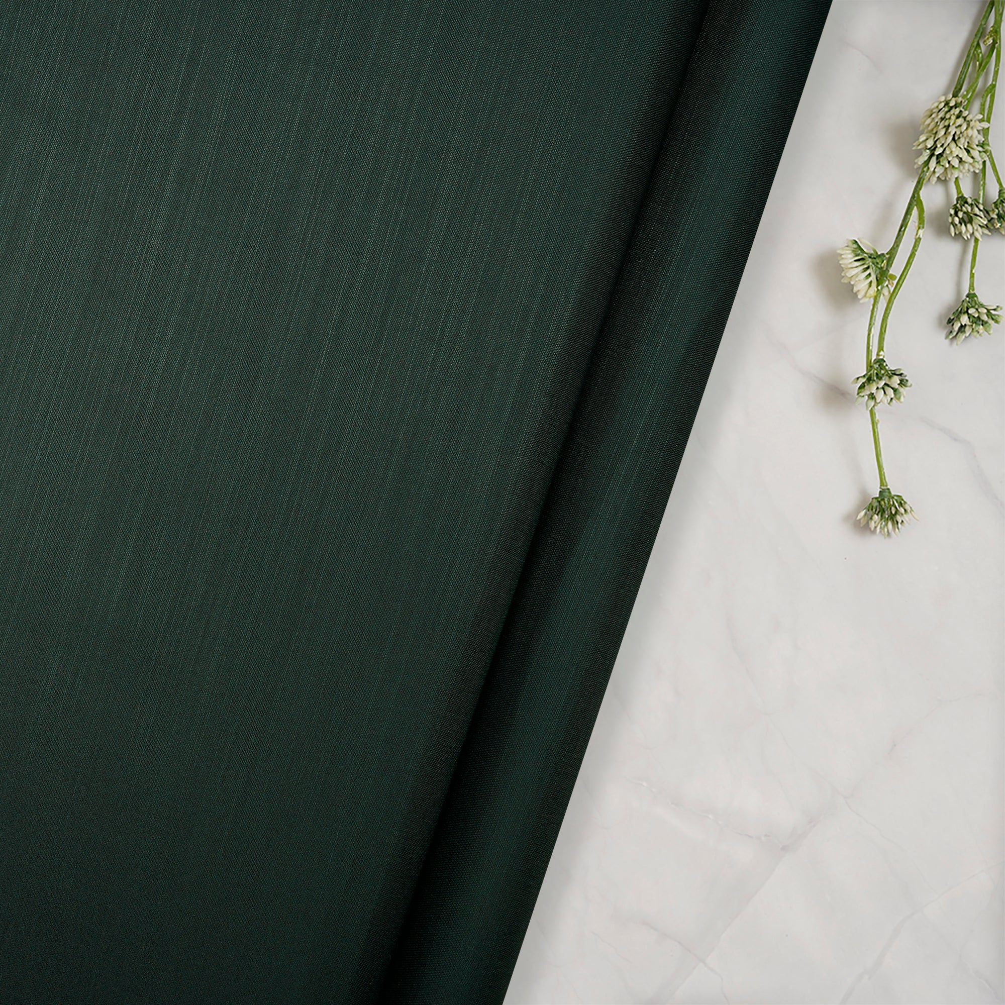 Dark Green Polyester Modal Satin Fabric