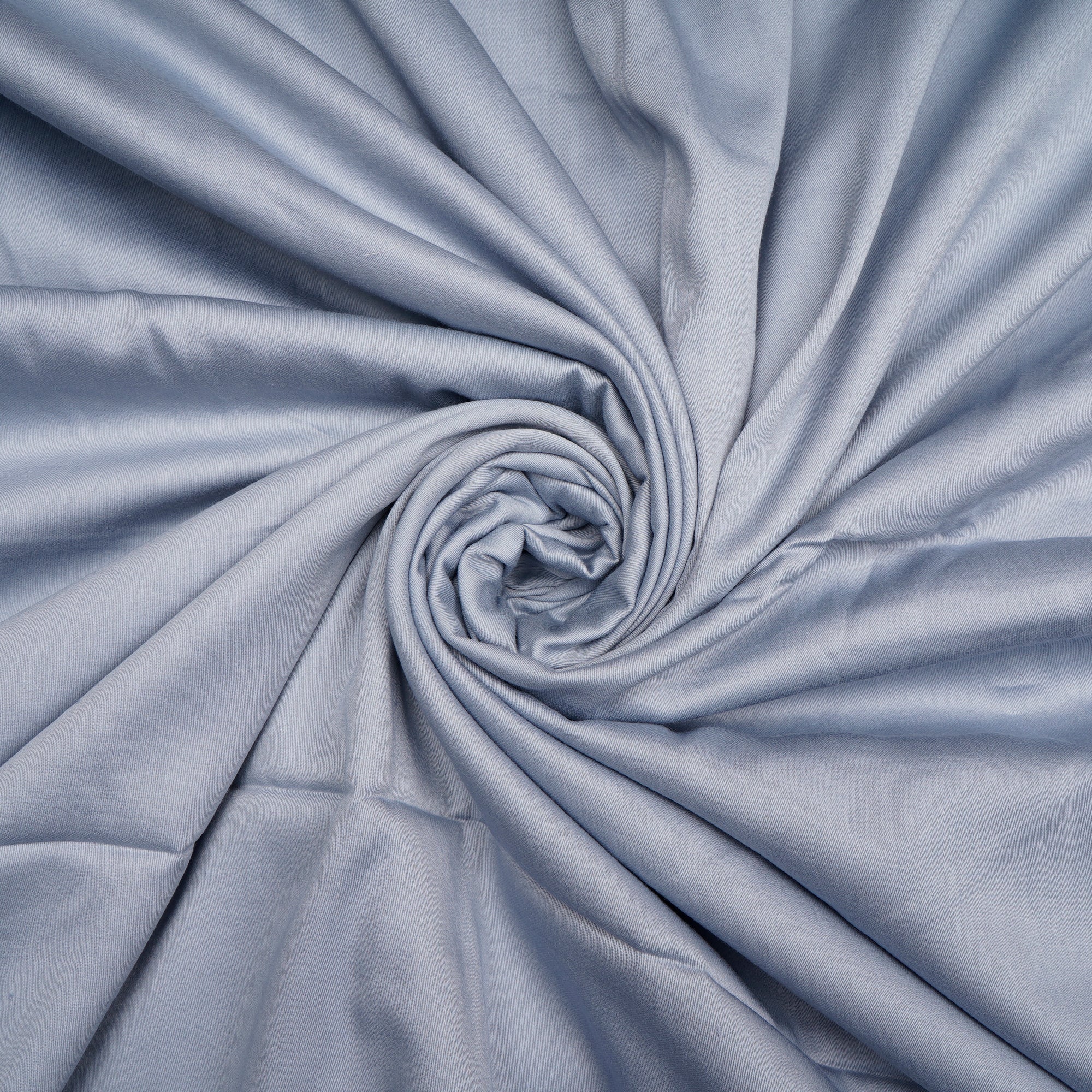 Skywriting Piece Dyed 80's Plain Cotton Satin Fabric