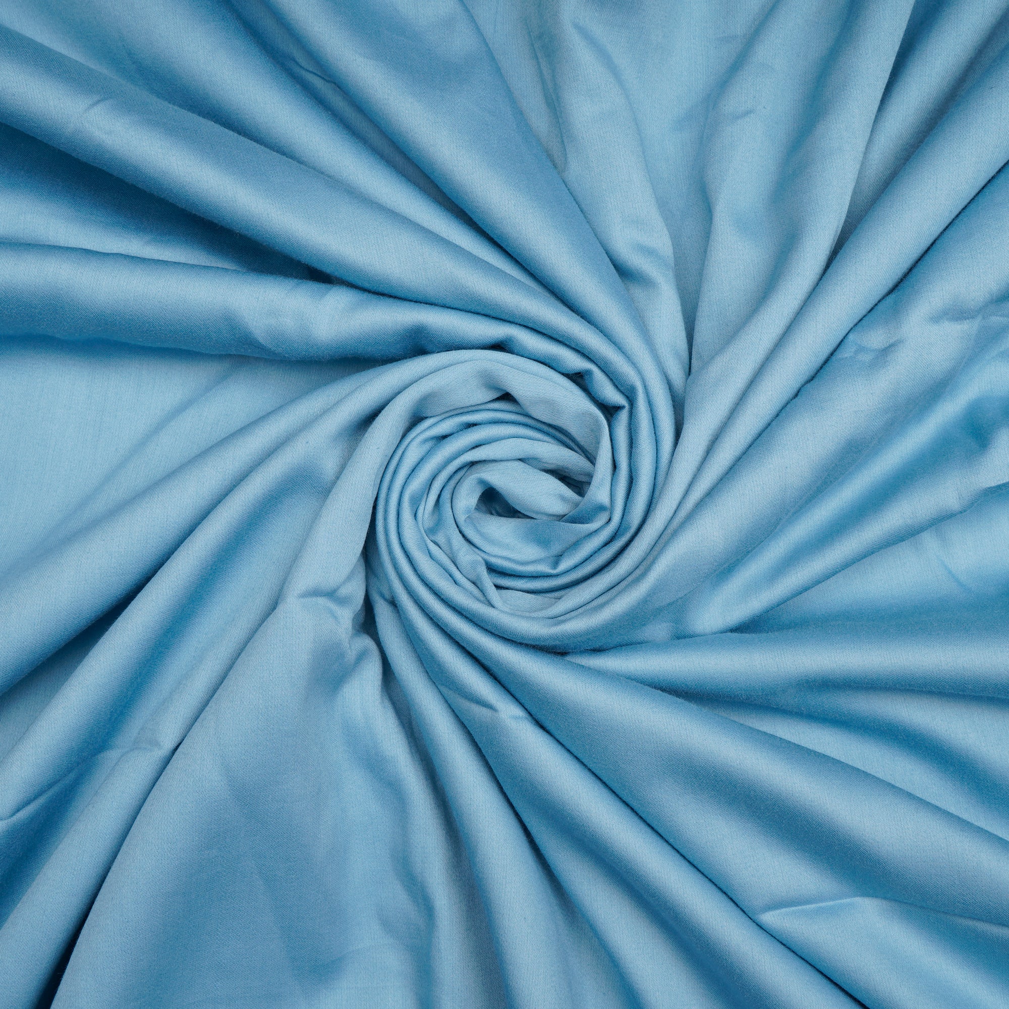 Aquamarine 80's Plain Cotton Satin Fabric