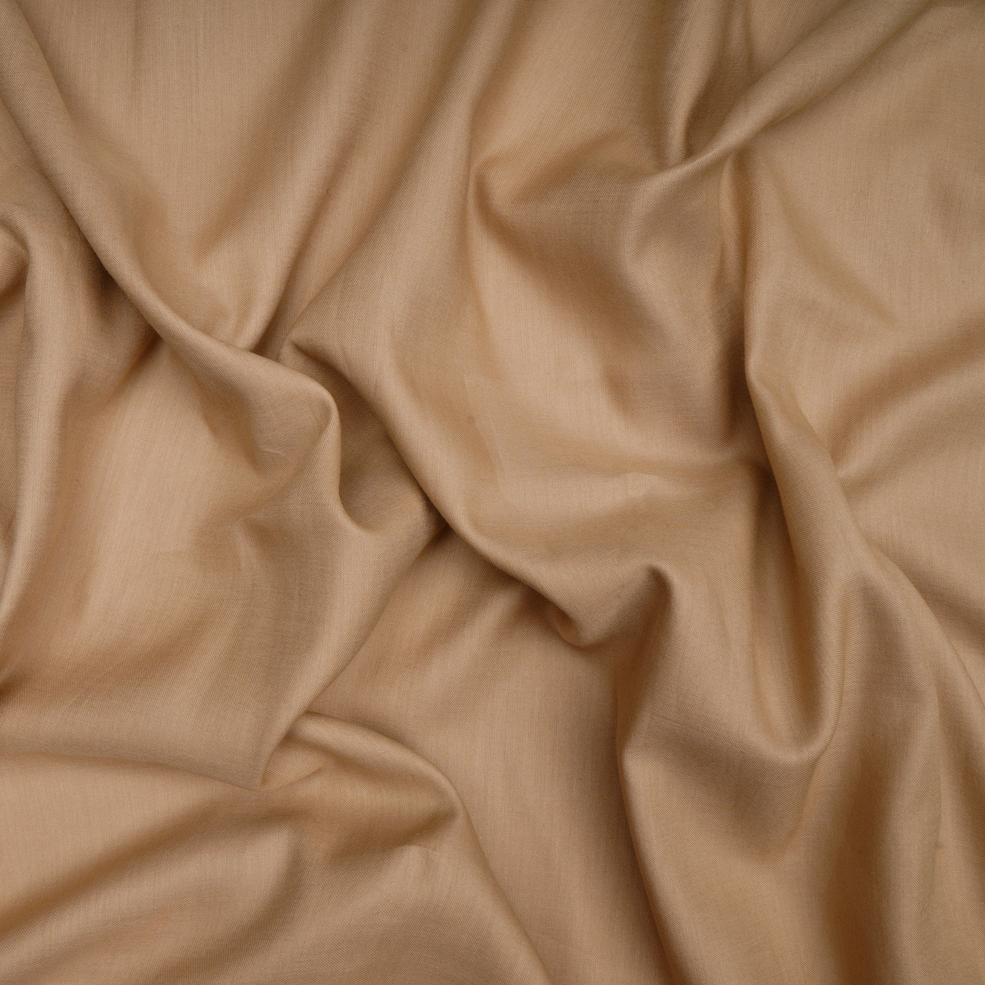 Beige Plain 80's Cotton Satin Dyed Fabric