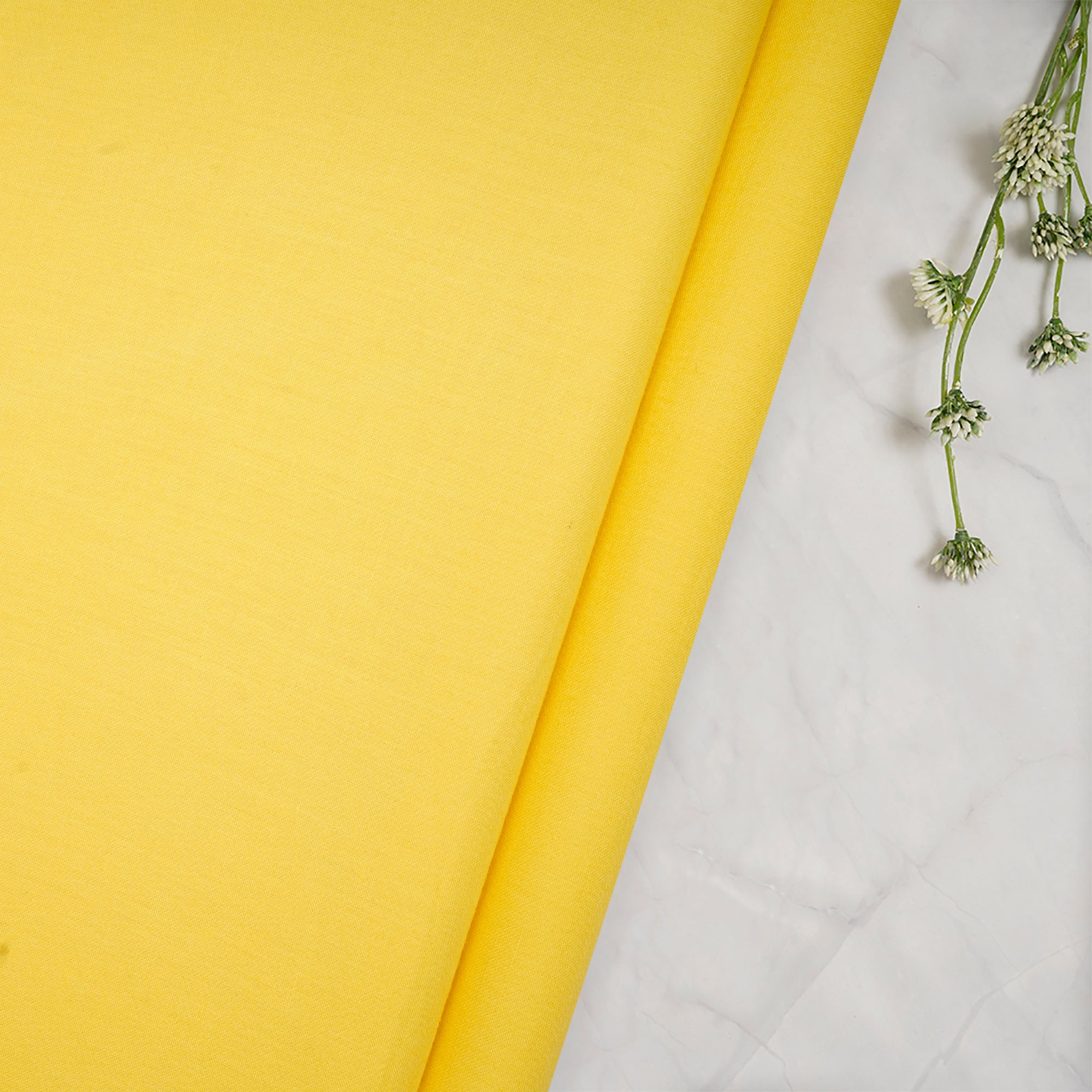 YellowTail Piece Dyed Plain Cotton Satin Fabric