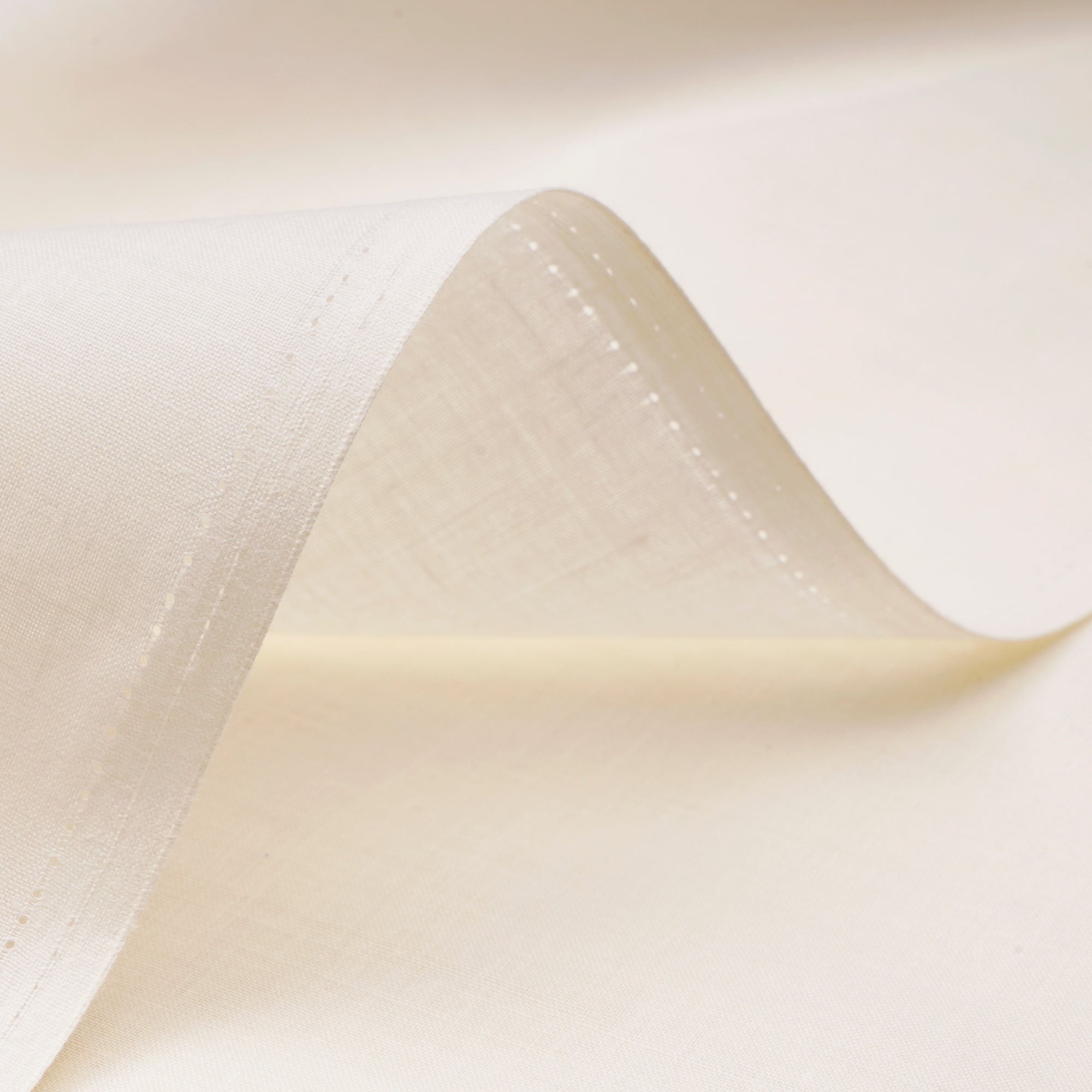 White Poly Cotton Voile Fabric