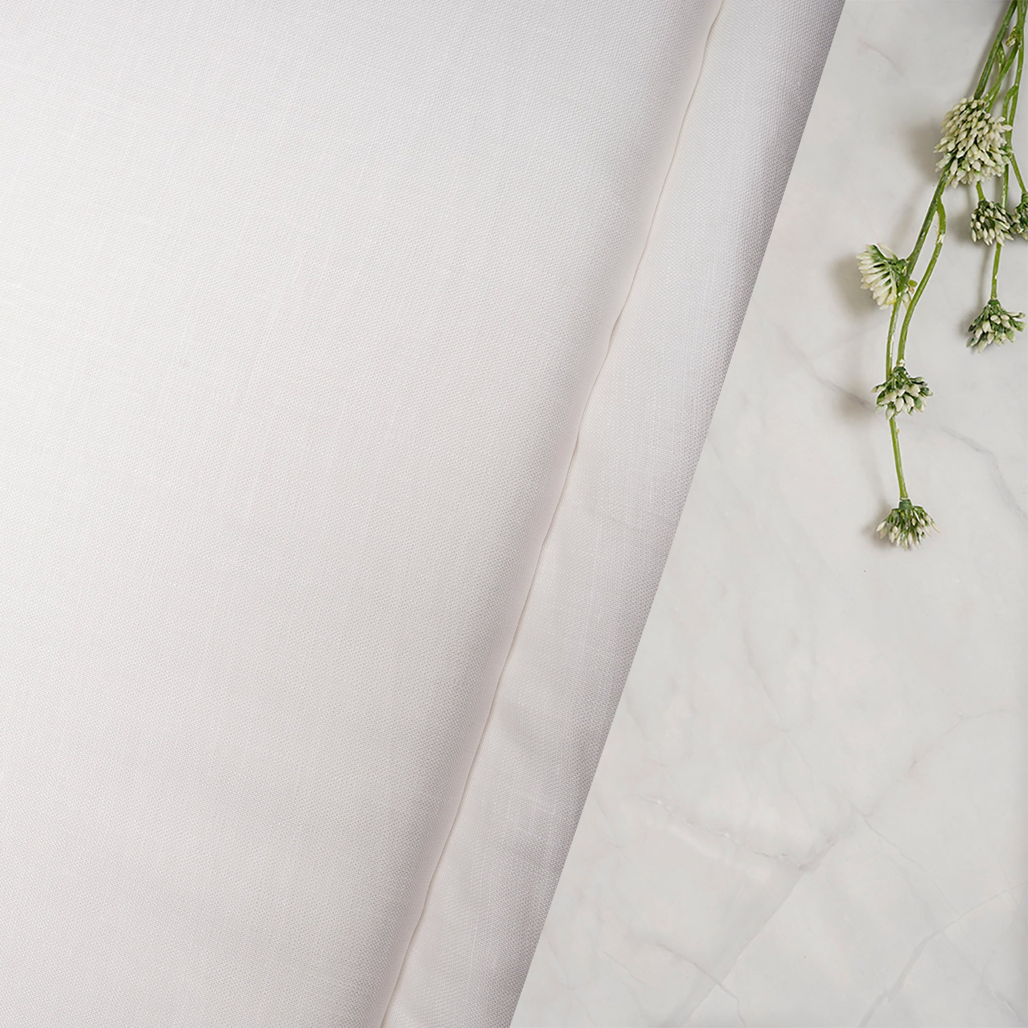 White Dyeable Mill Made Plain Linen Fabric