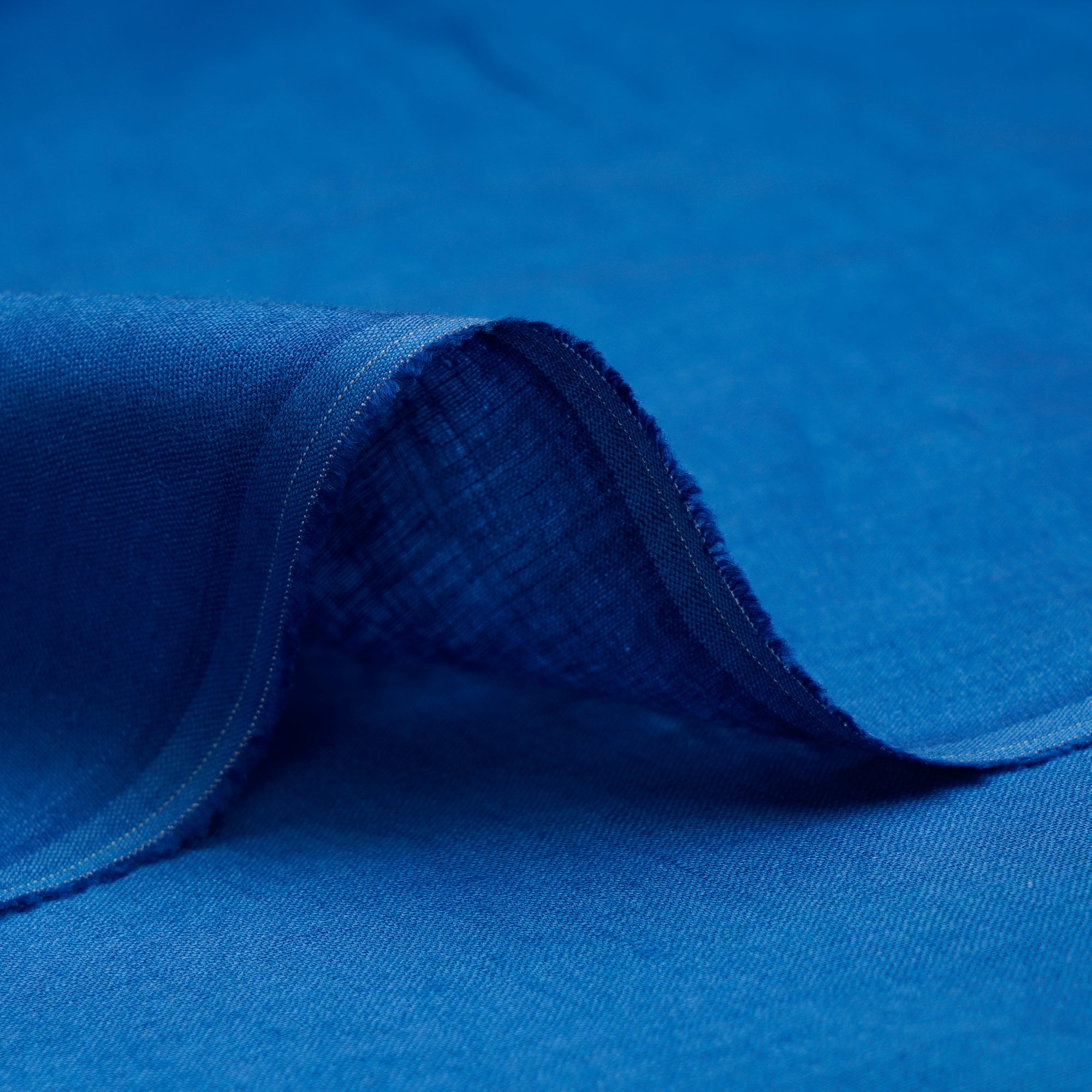 Royal Blue Dyed Pure Linen Fabric
