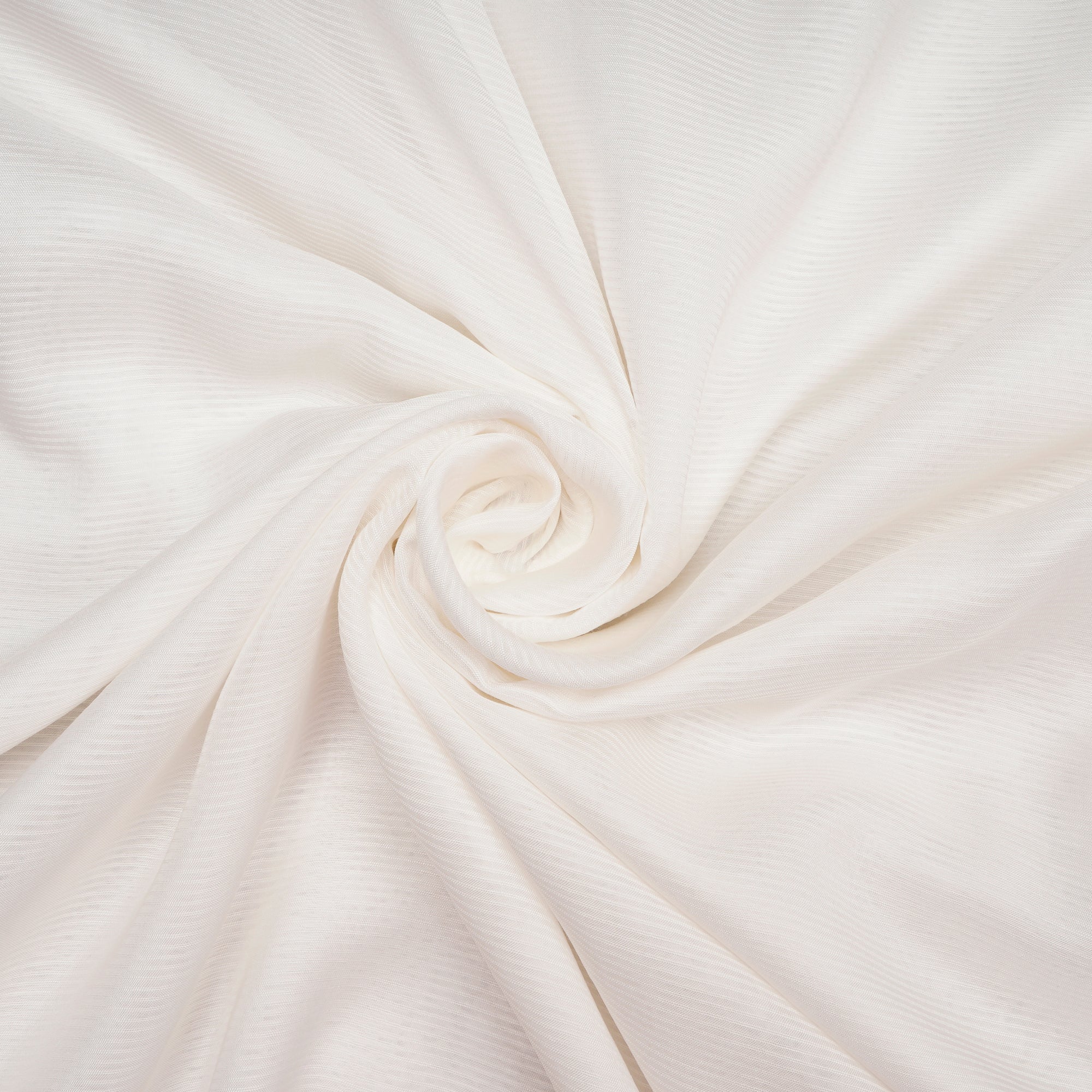 White Dyeable Plain Stripe Pattern Viscose Taby Fabric