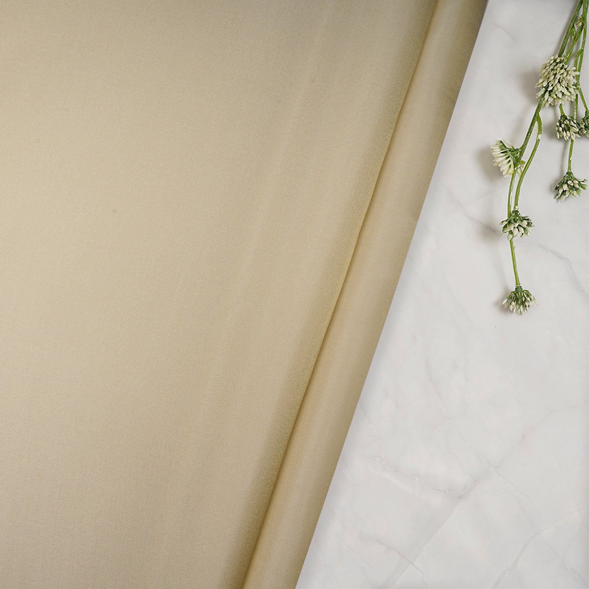 Golden Dyeable Plain Viscose Satin Tissue Fabric