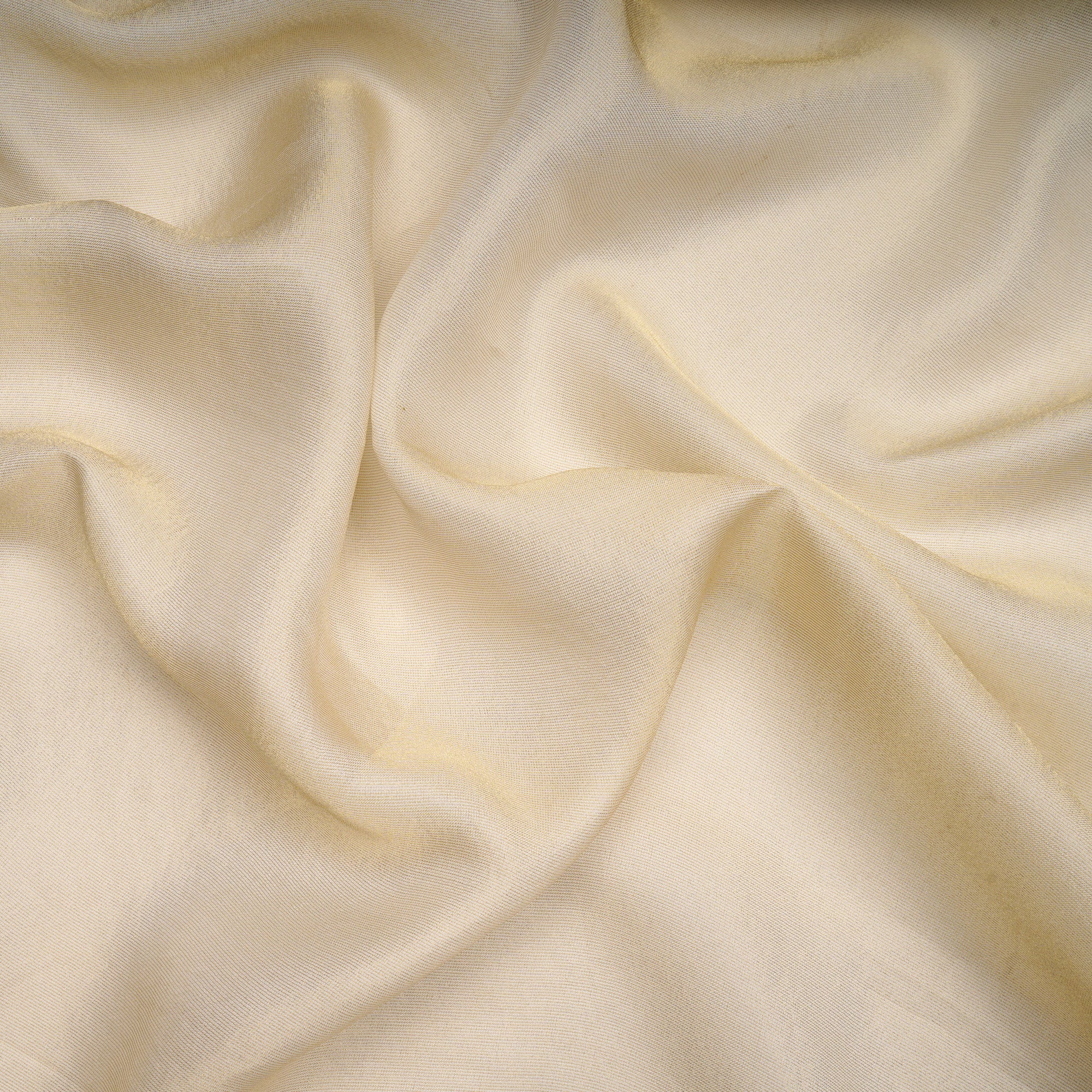 Gold Plain Dyeable Viscose Zari Fancy Satin Tissue Fabric