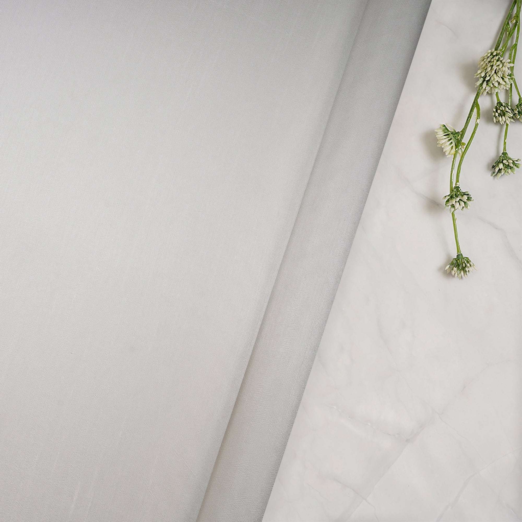 White Dyeable Plain Raw Silk Bemberg Fabric