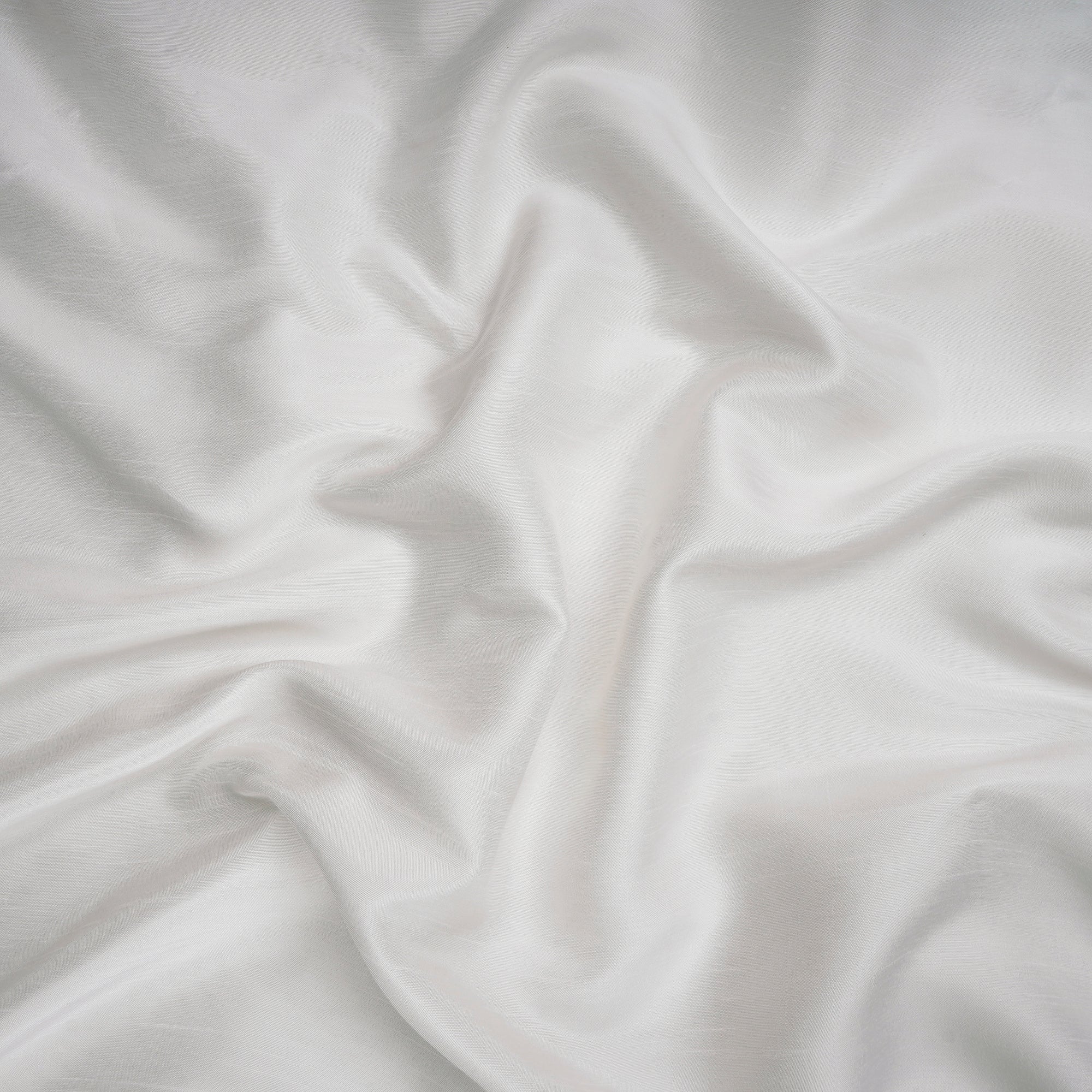 White Dyeable Plain Raw Silk Bemberg Fabric