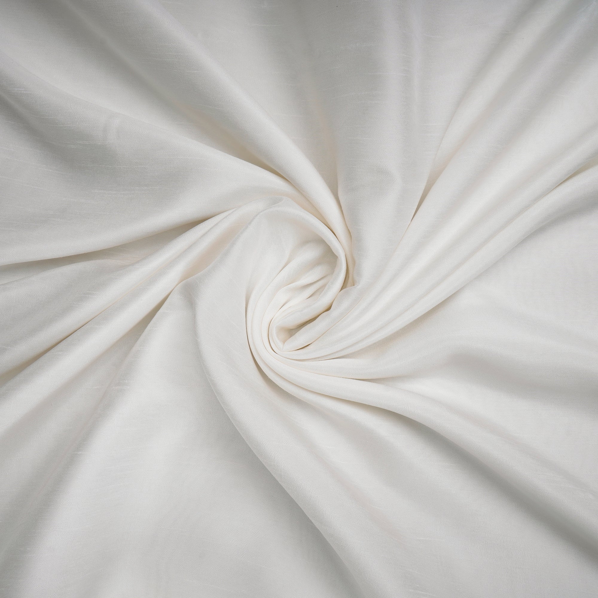 White Dyeable Plain Raw Silk Bemberg Fabric