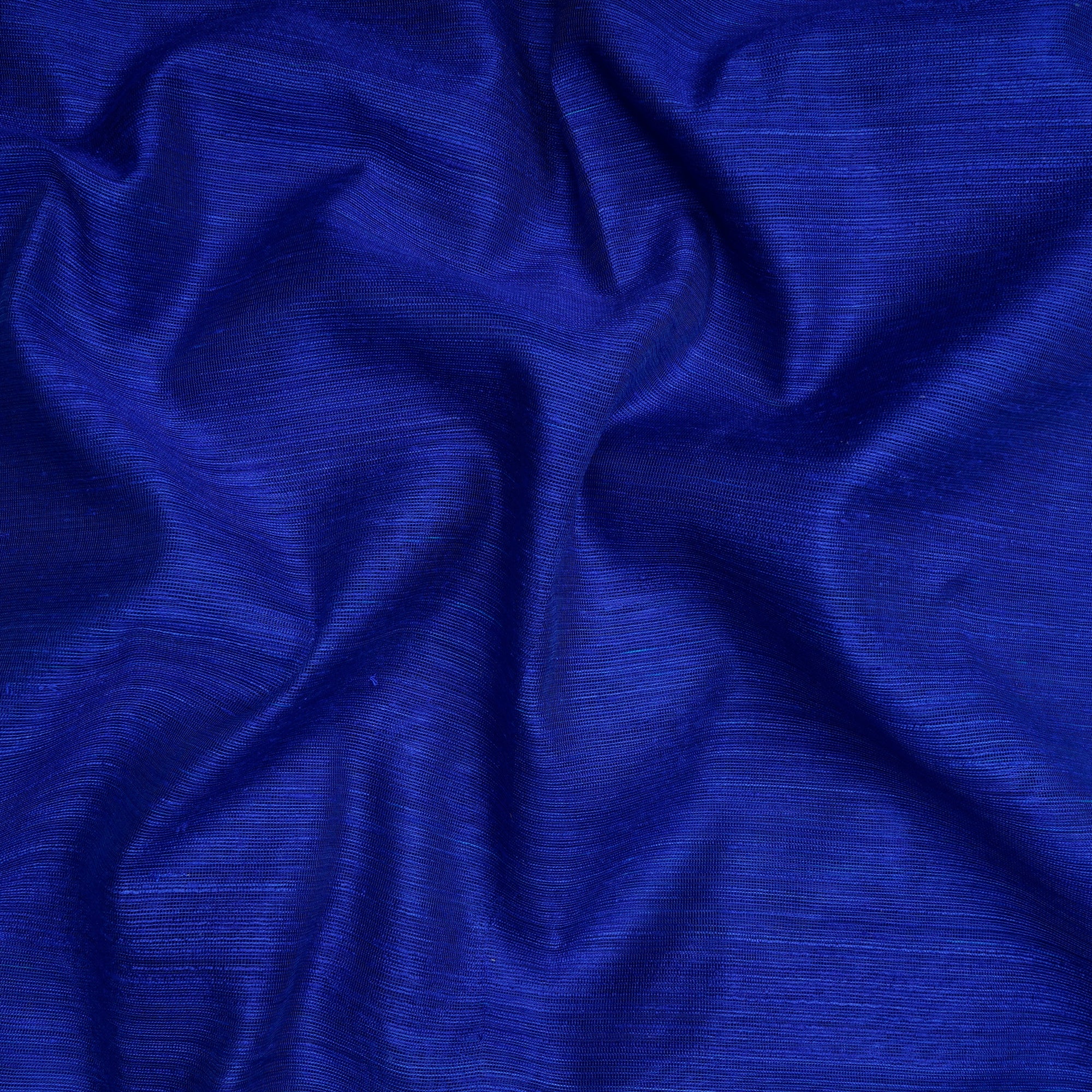 Blue Color Matka Dupion Silk Fabric