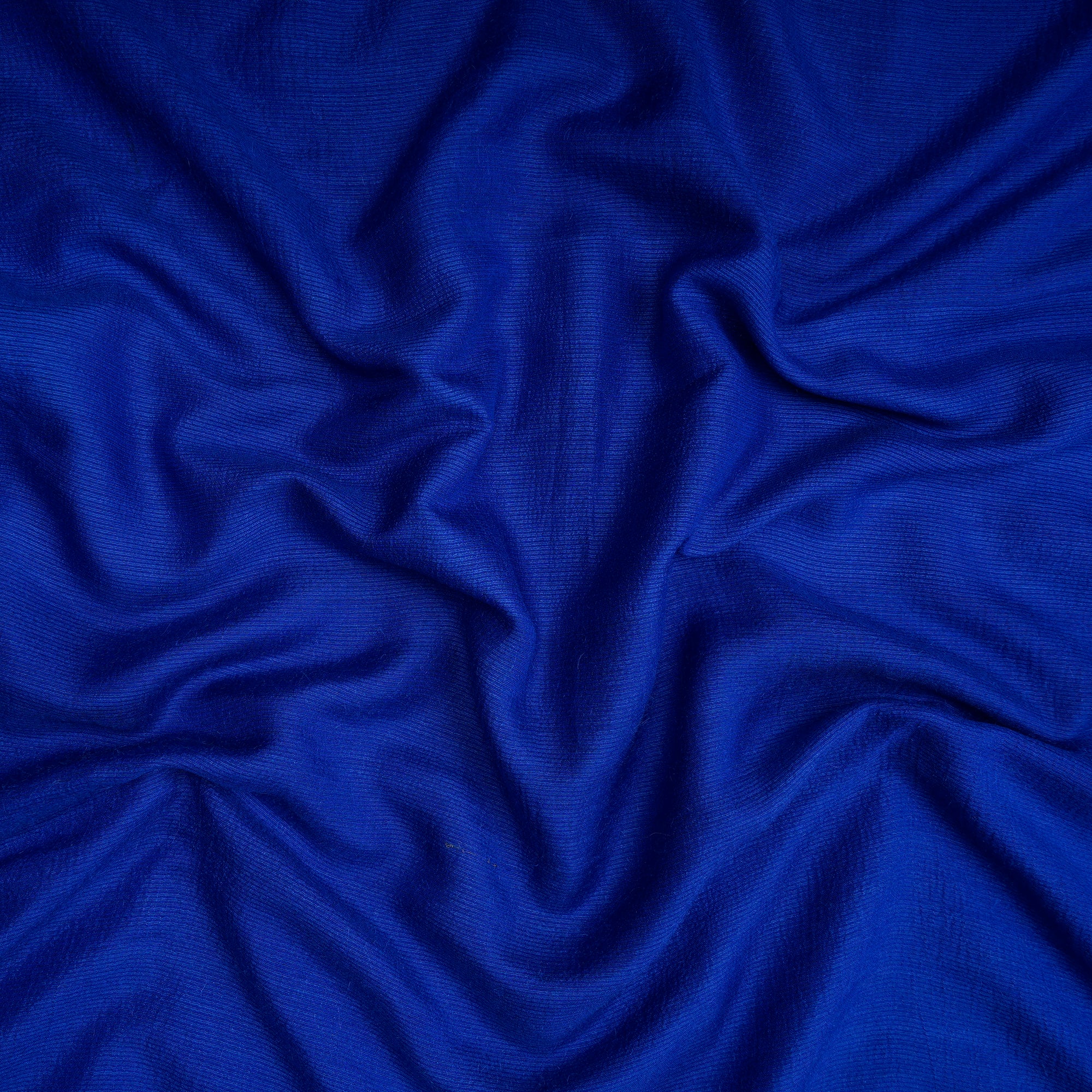 Blue Color Muga Silk Fabric