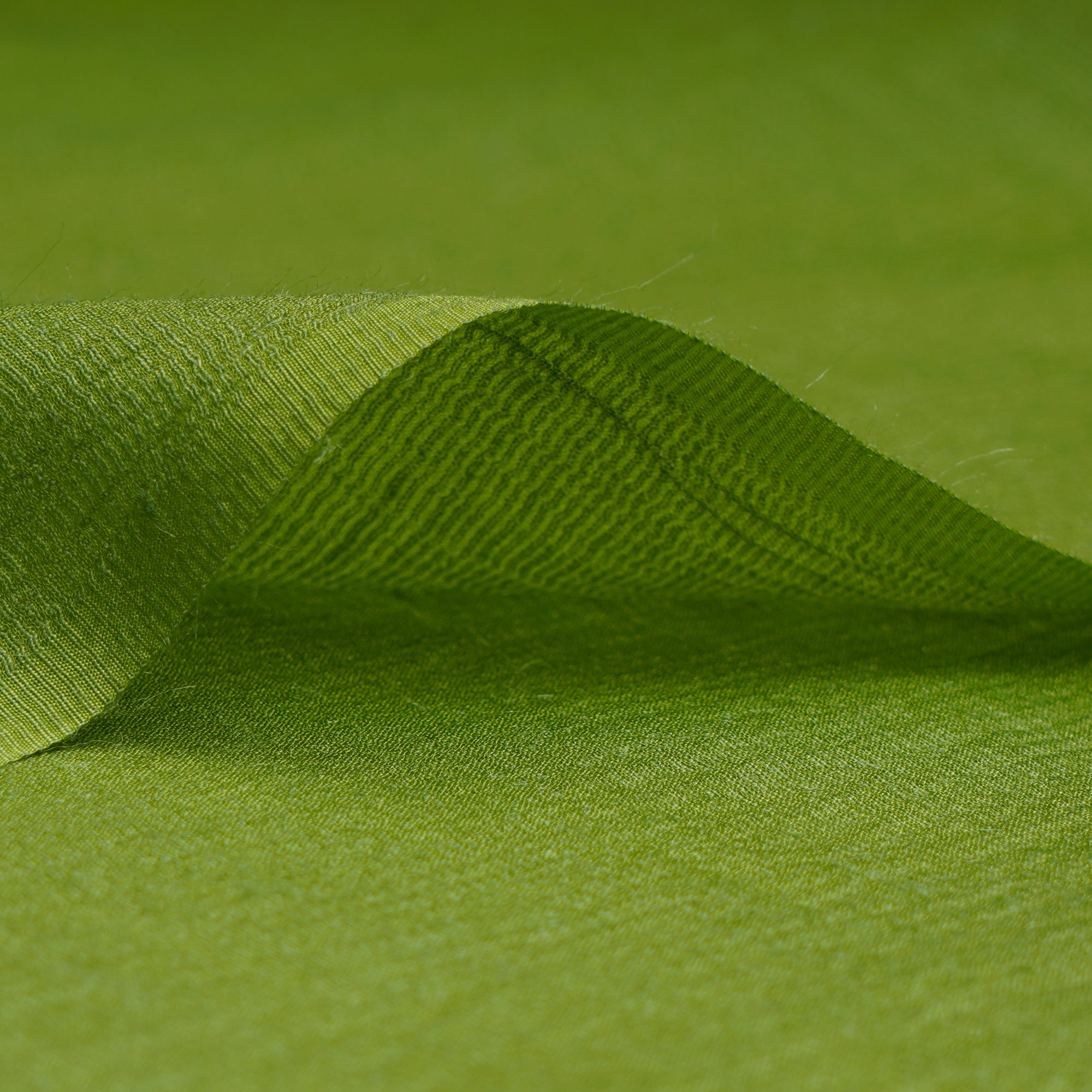 Green Color Muga Silk Fabric