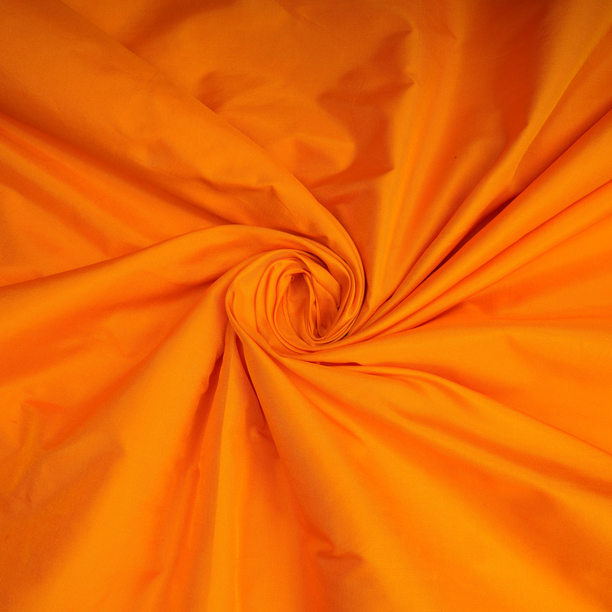 Mango Color Plain Blended Silk Fabric