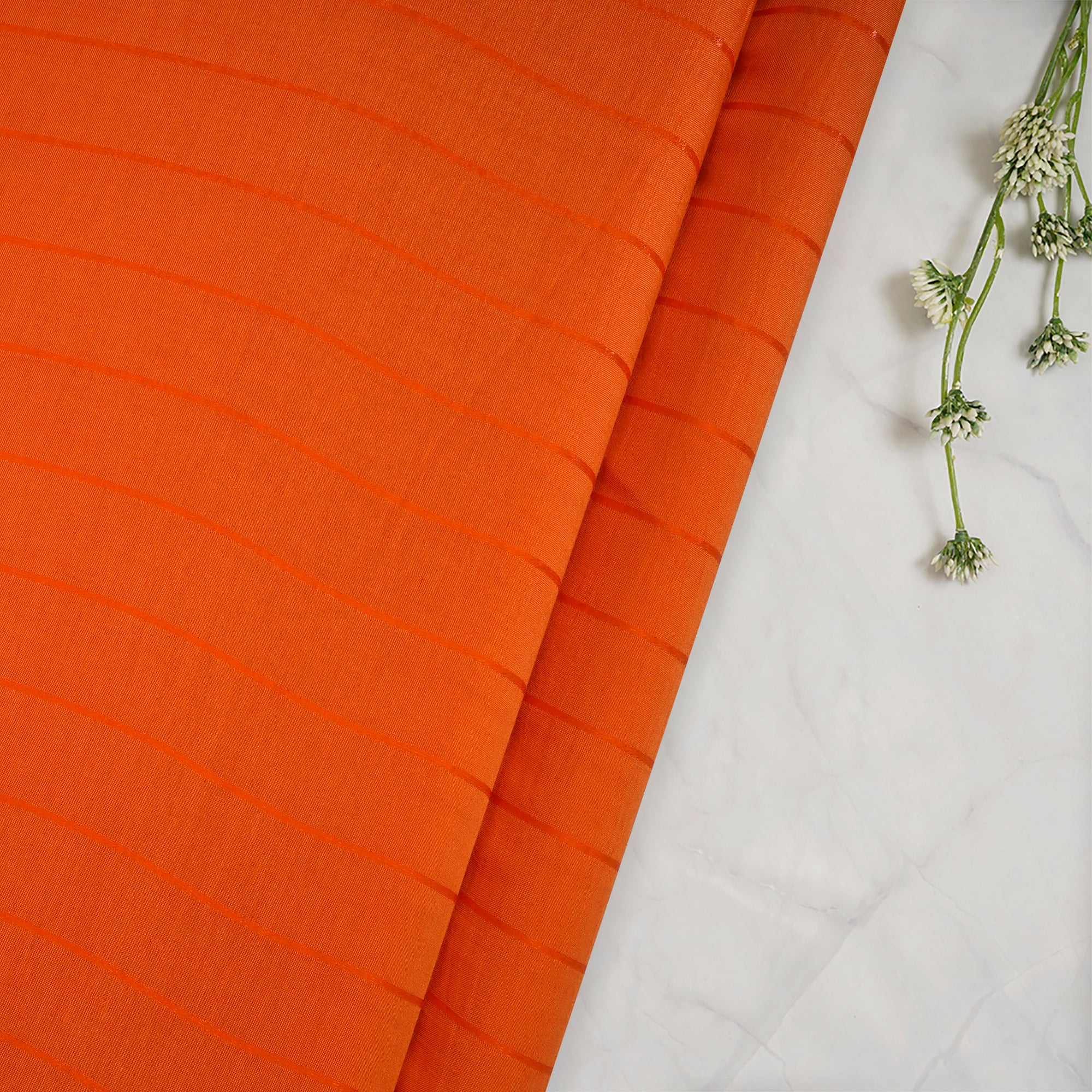 Orange Color Polyester Modal Fabric