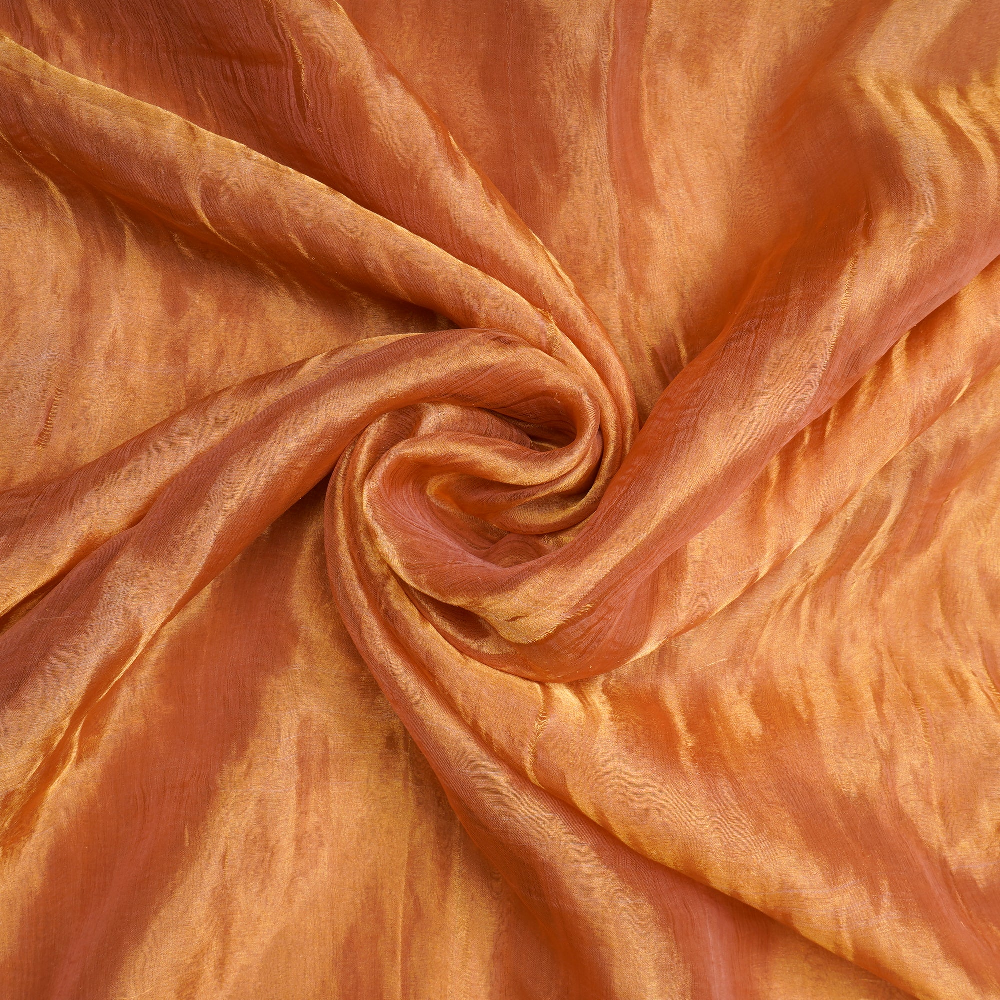 Pink-Golden Color Silk Tissue Fabric