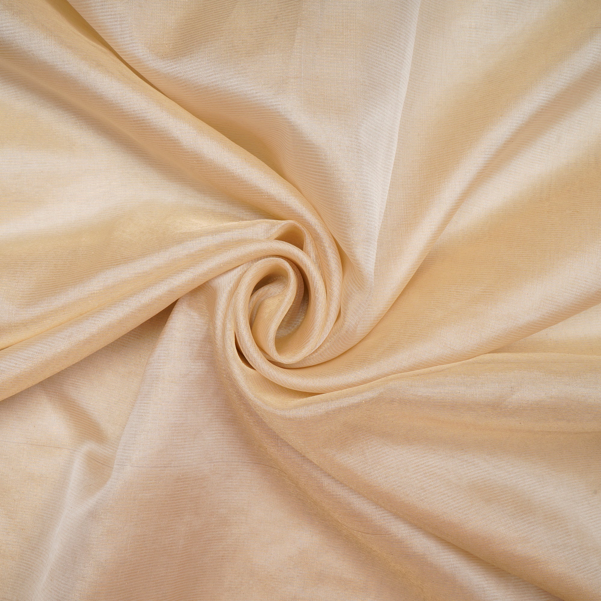 White-Gold Dyeable Zari Stripe Pattern Fancy Organza Tissue Fabric