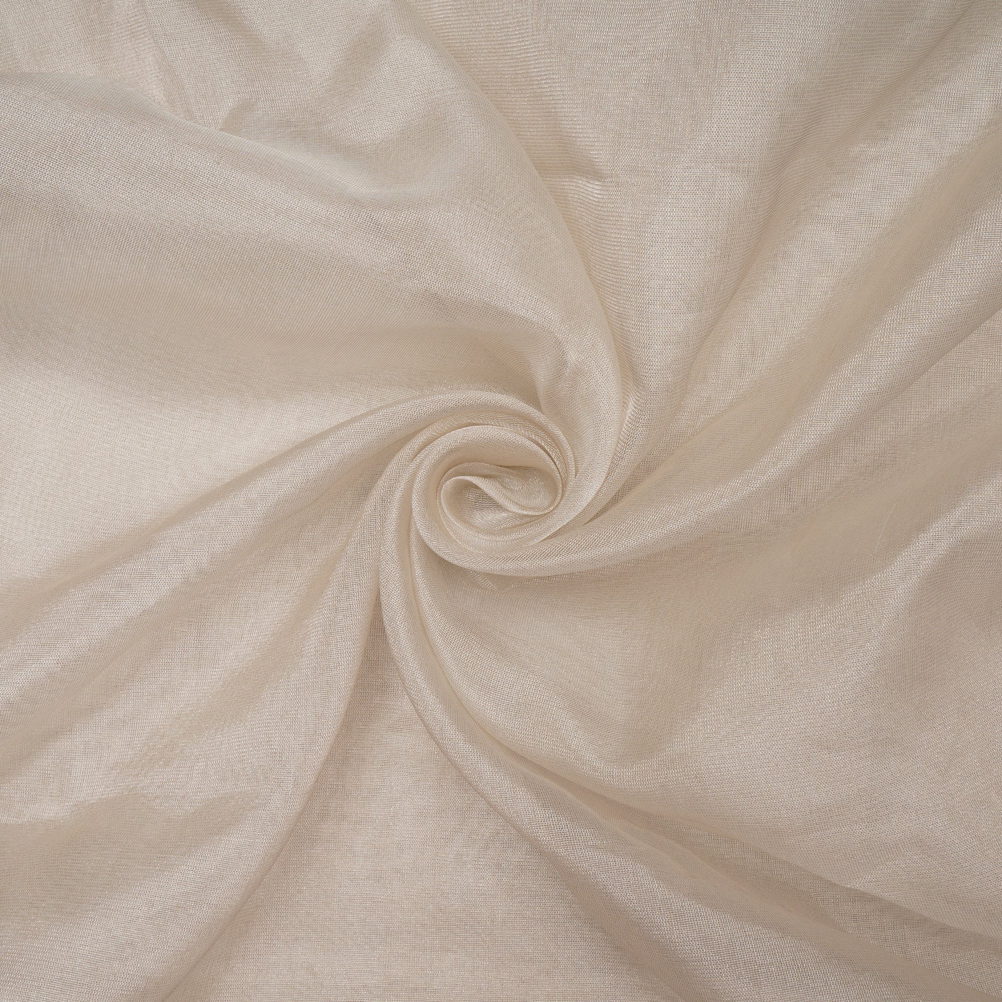 Silver Dyeable Plain Tissue Organza Silk Fabric