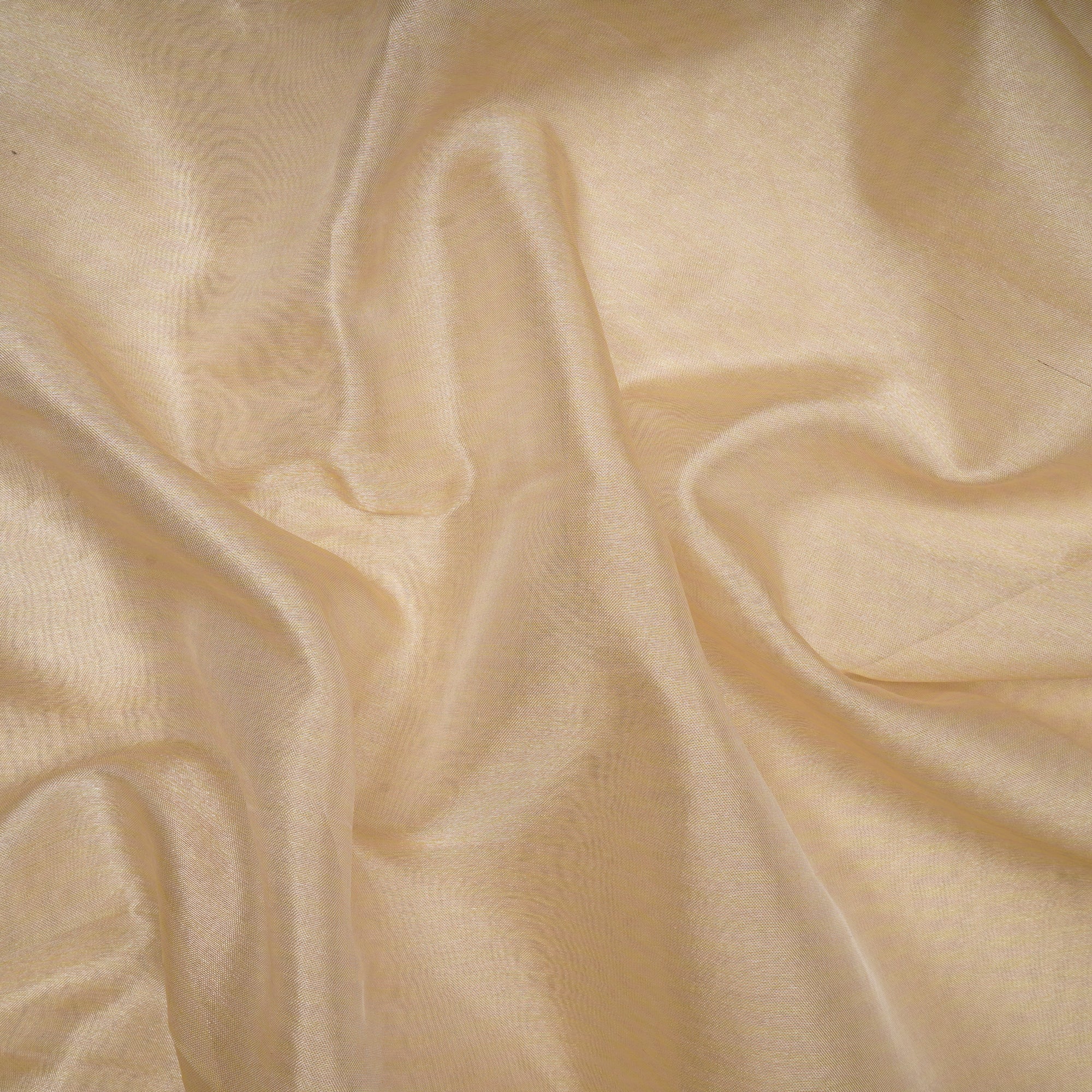 Beige-Gold Stripe Pattern Pure Fancy Tissue Fabric