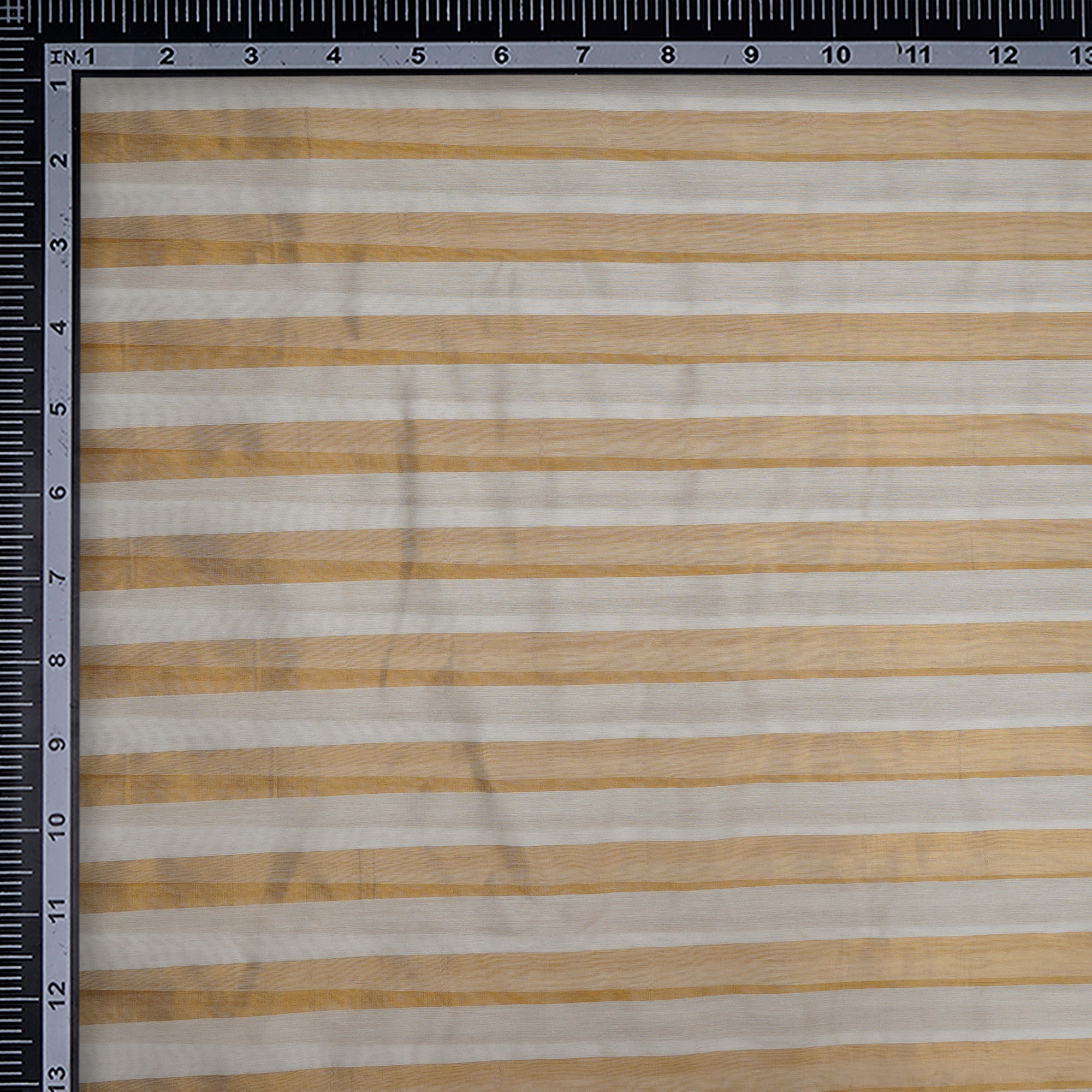 Off-White Dyeable Stripe Pattern Handwoven Fancy Banarasi Fabrics