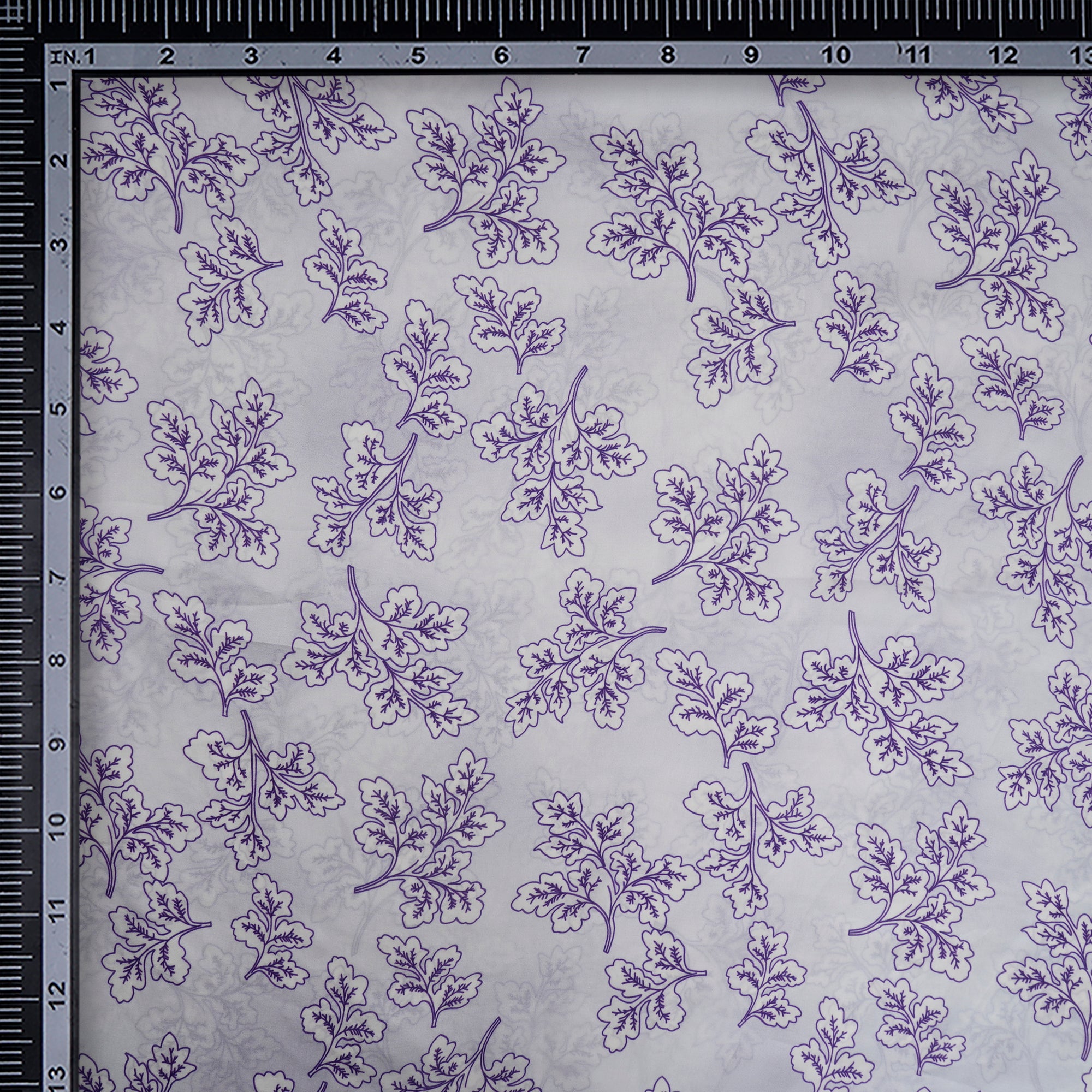 Purple Color Digital Printed Bemberg Satin Fabric