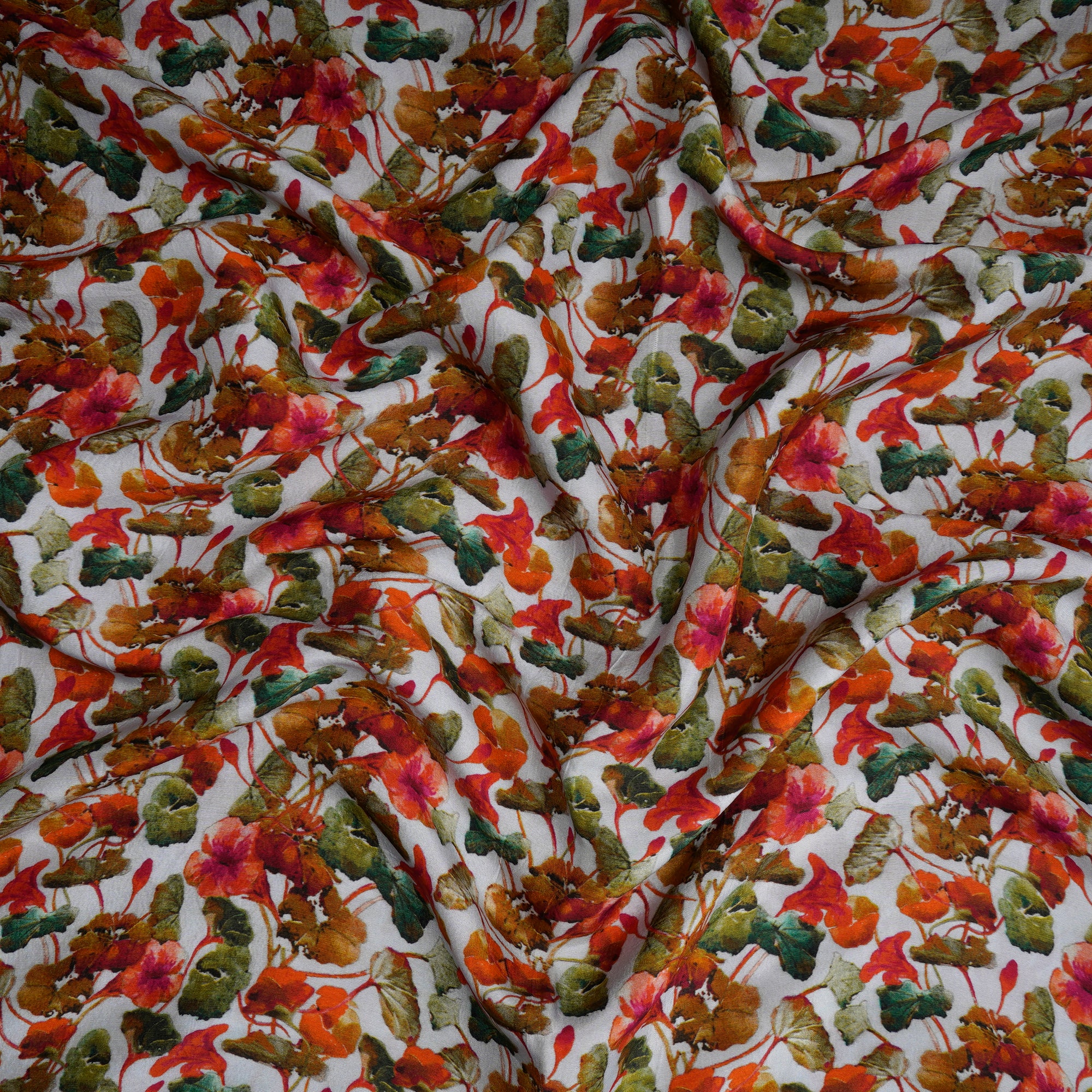 Multi Color Digital Printed Dupion Silk Fabric