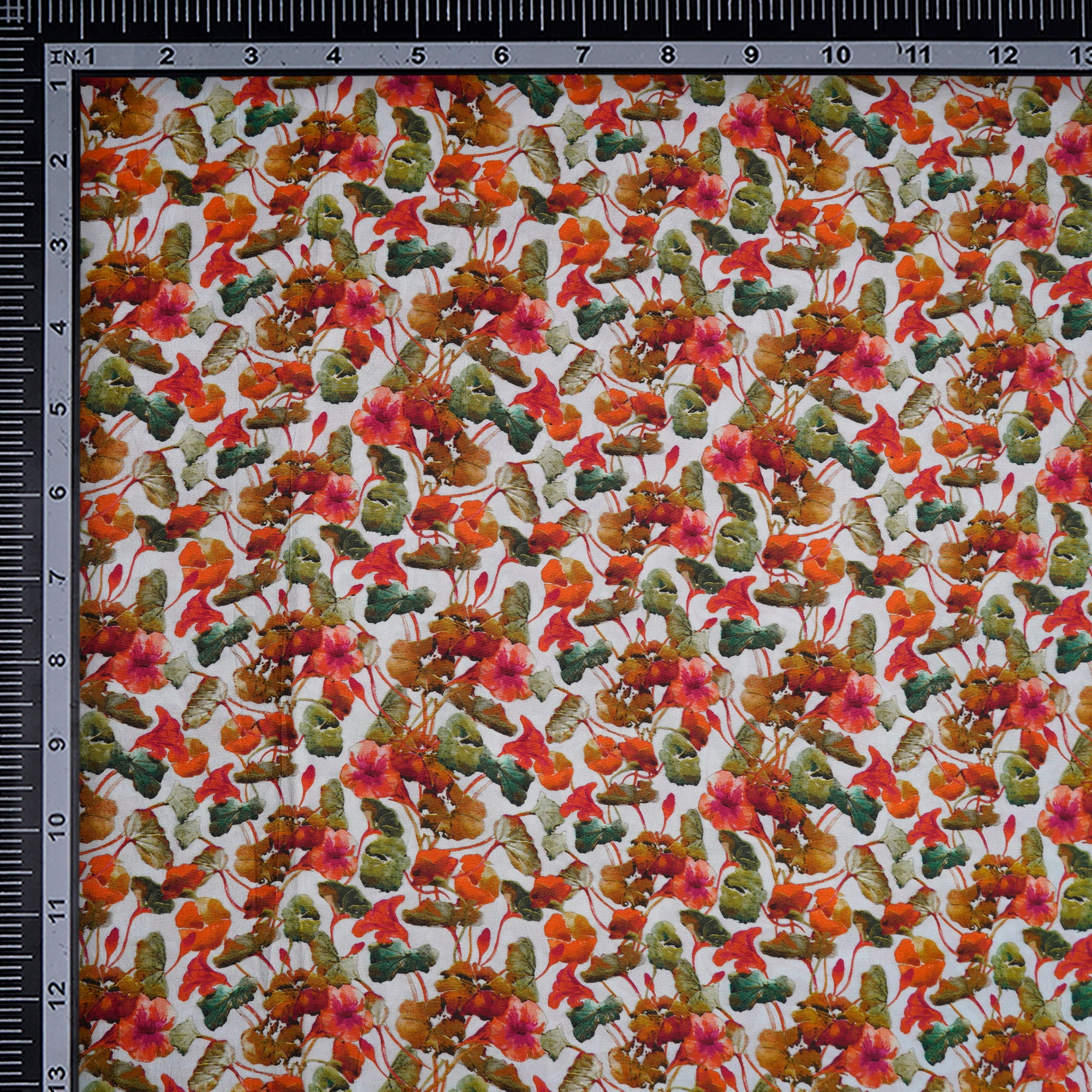 Multi Color Digital Printed Dupion Silk Fabric